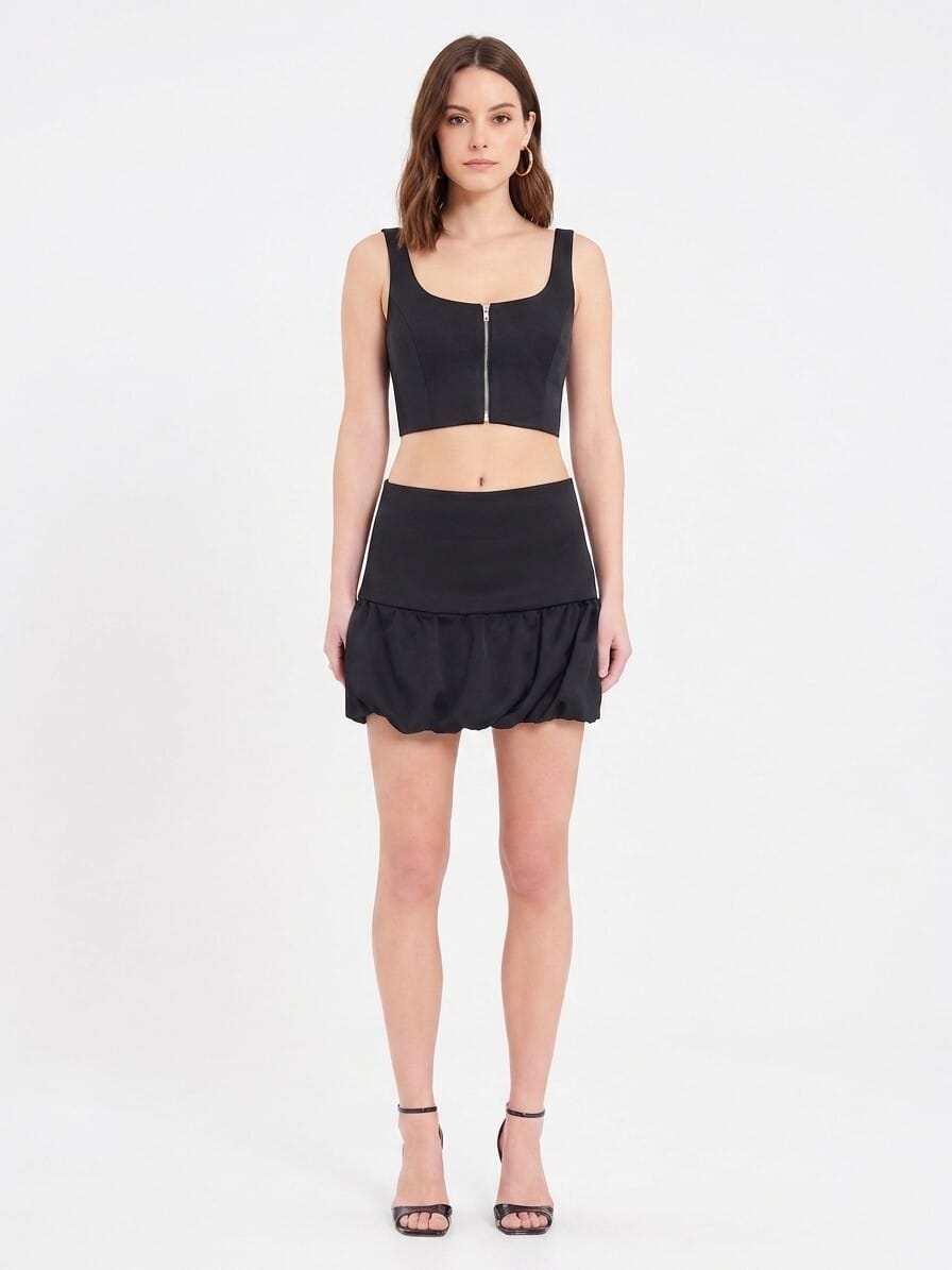 Rinascimento Satin Balloon Skirt