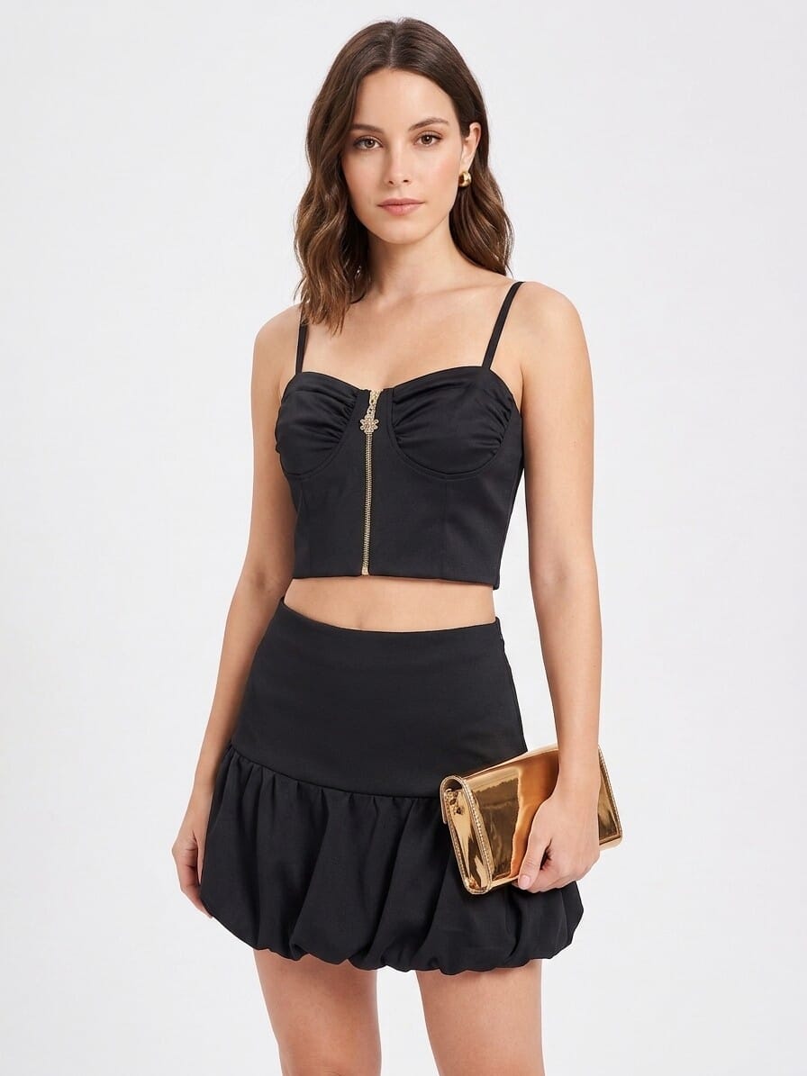 Rinascimento Satin Balloon Skirt