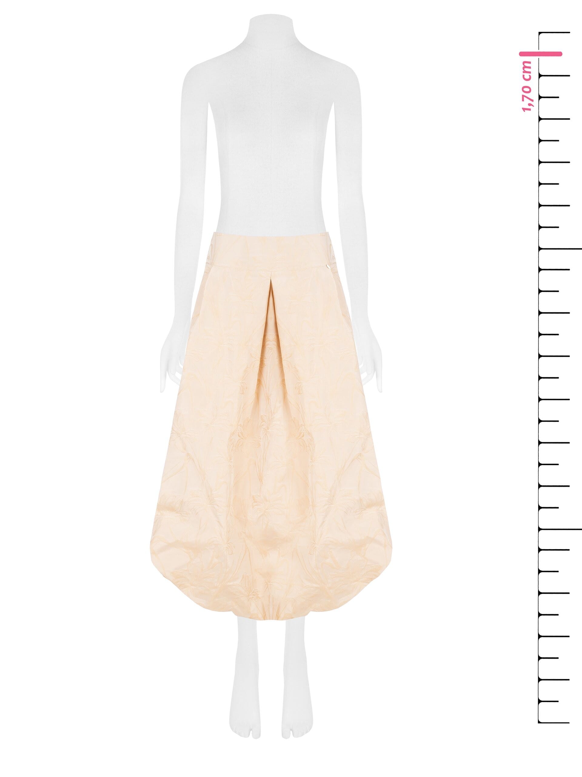 Rinascimento Jacquard Satin Balloon Long Skirt