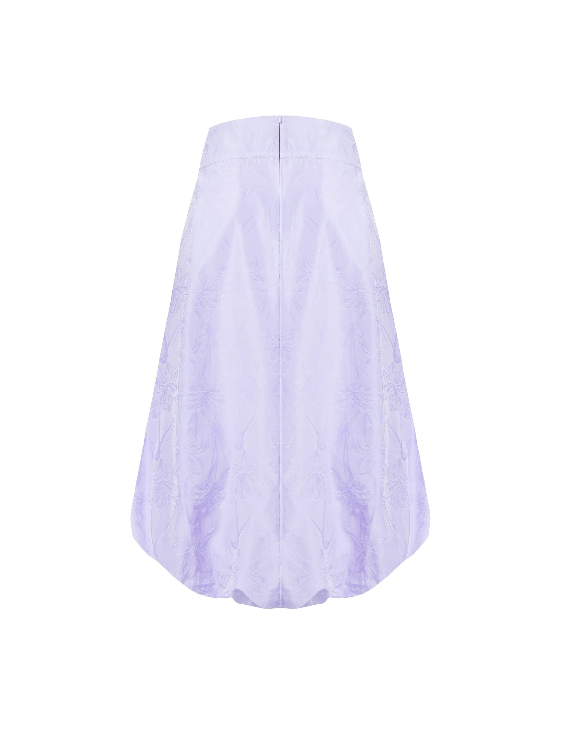 Rinascimento Jacquard Satin Balloon Long Skirt