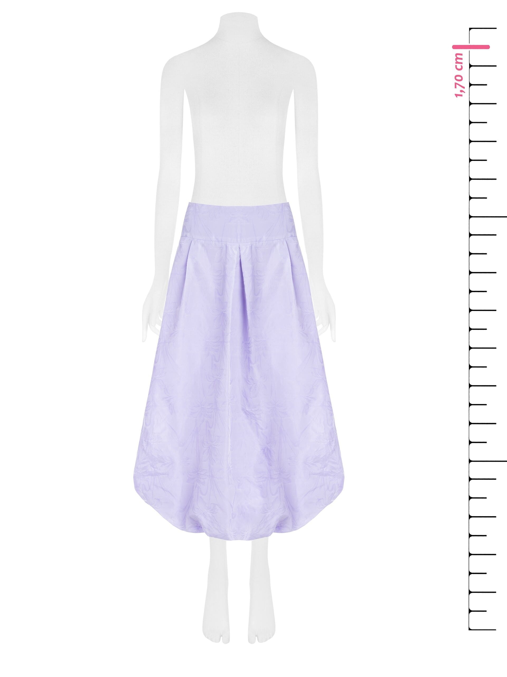 Rinascimento Jacquard Satin Balloon Long Skirt