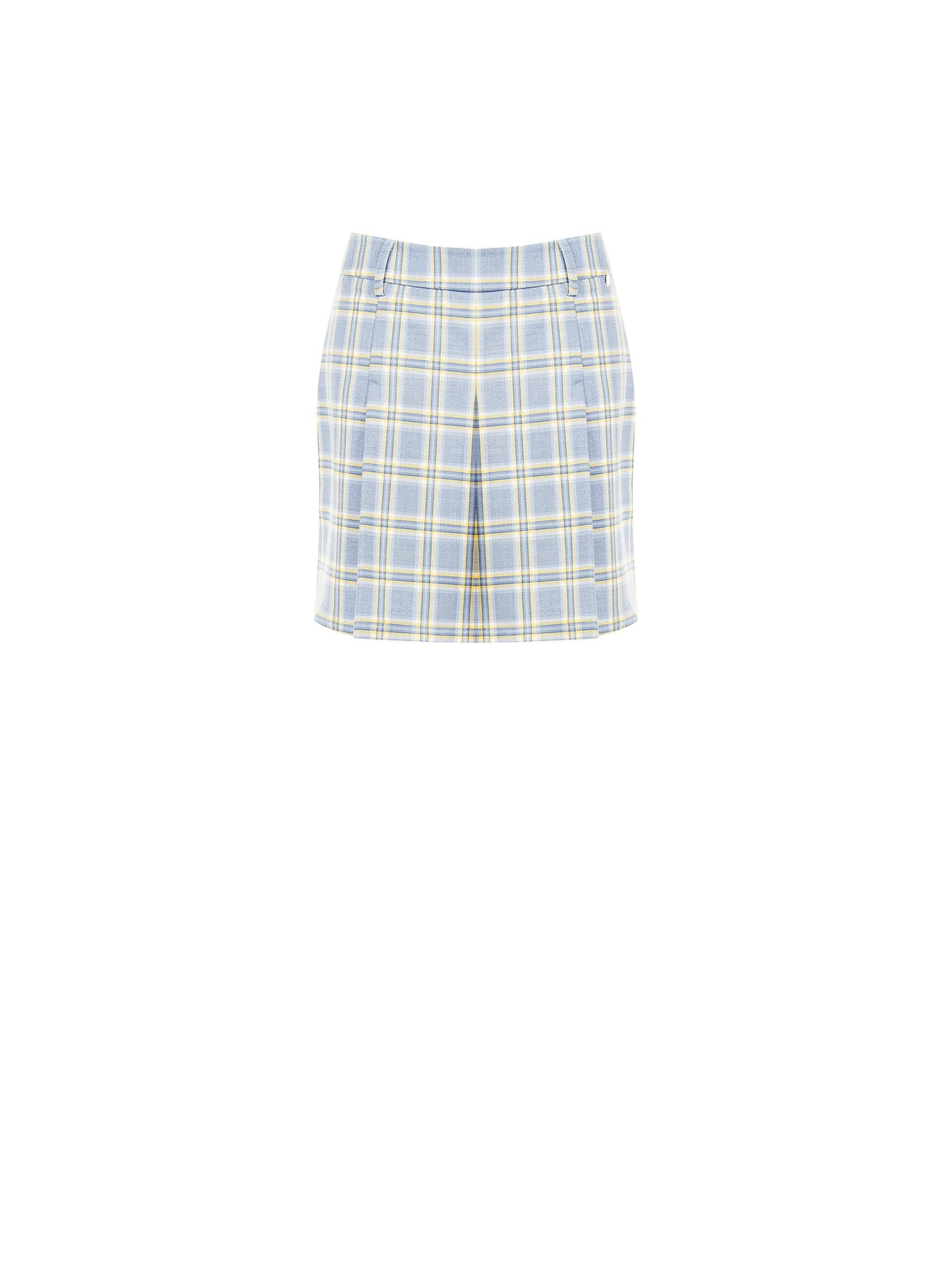 Pleated Polyviscose Plaid Skirt Rinascimento