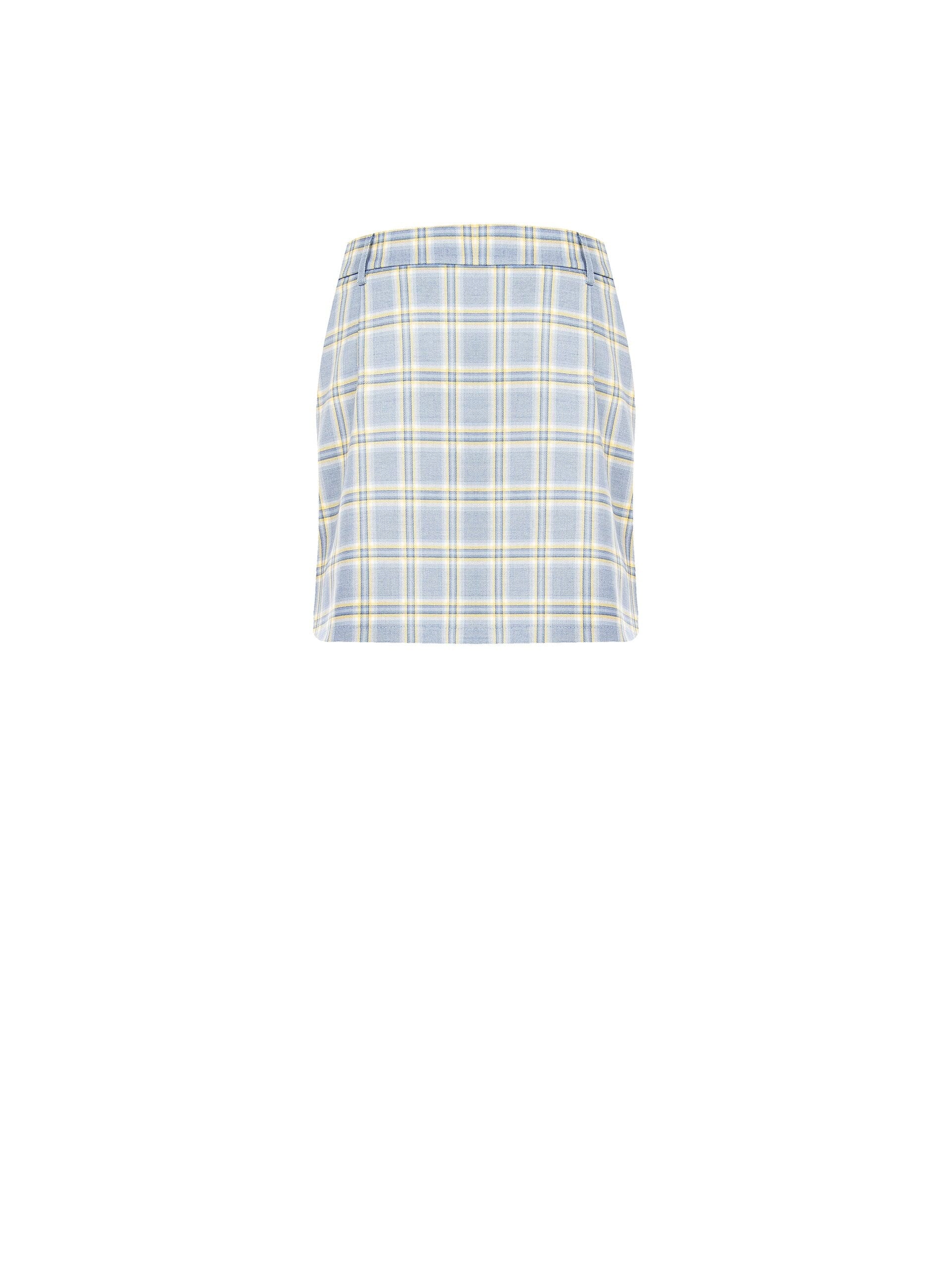 Pleated Polyviscose Plaid Skirt Rinascimento