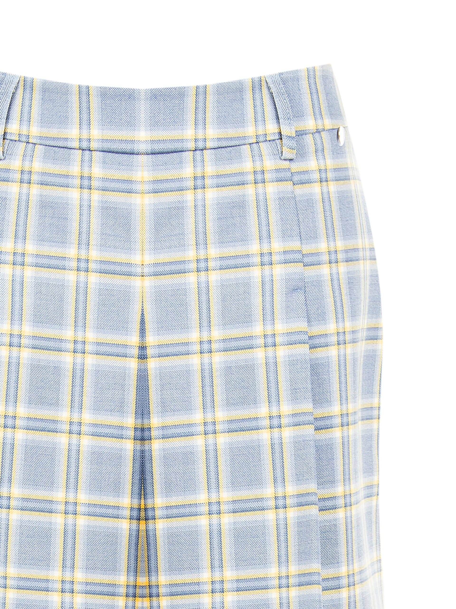 Pleated Polyviscose Plaid Skirt Rinascimento