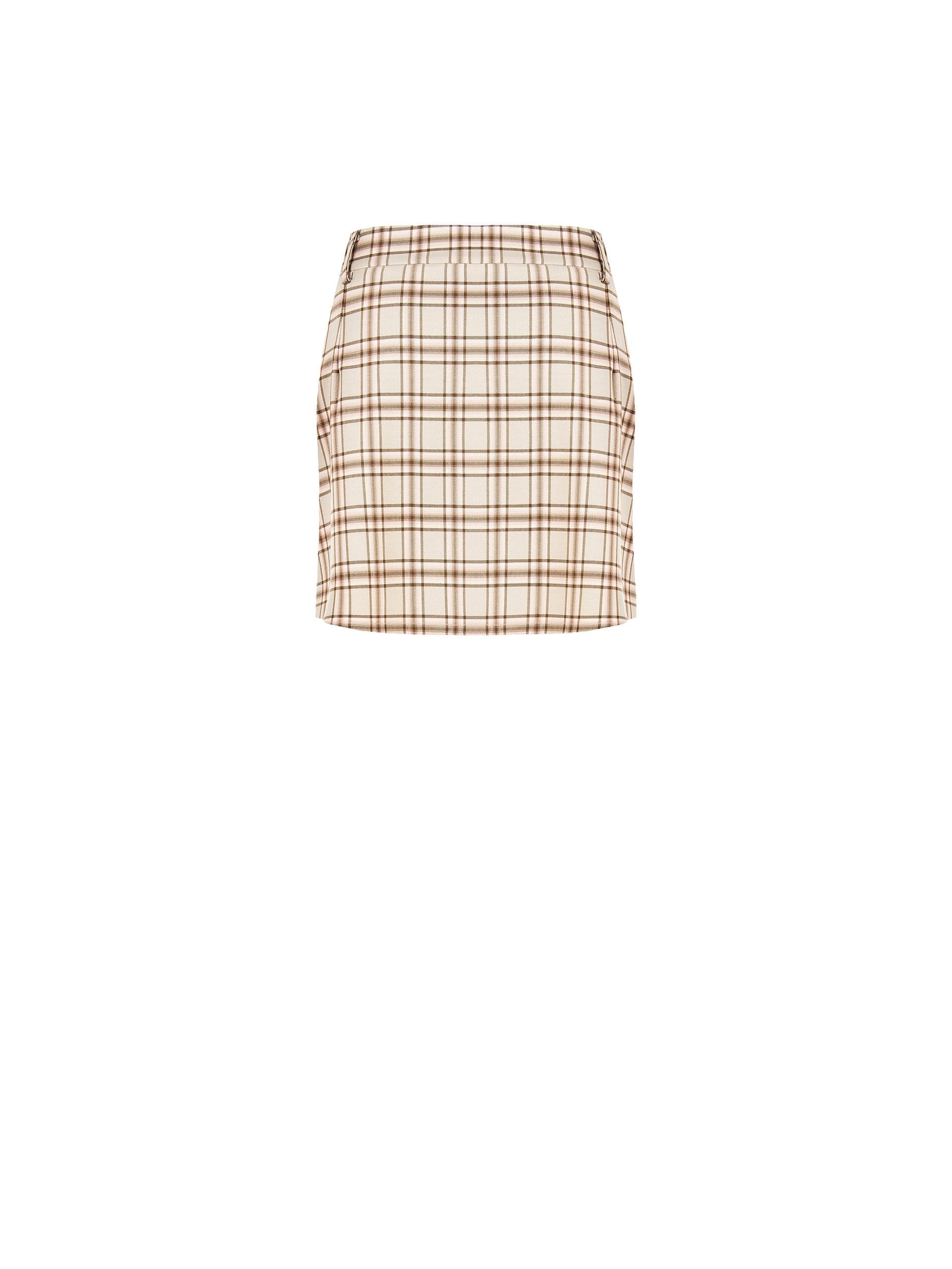 Pleated Polyviscose Plaid Skirt Rinascimento