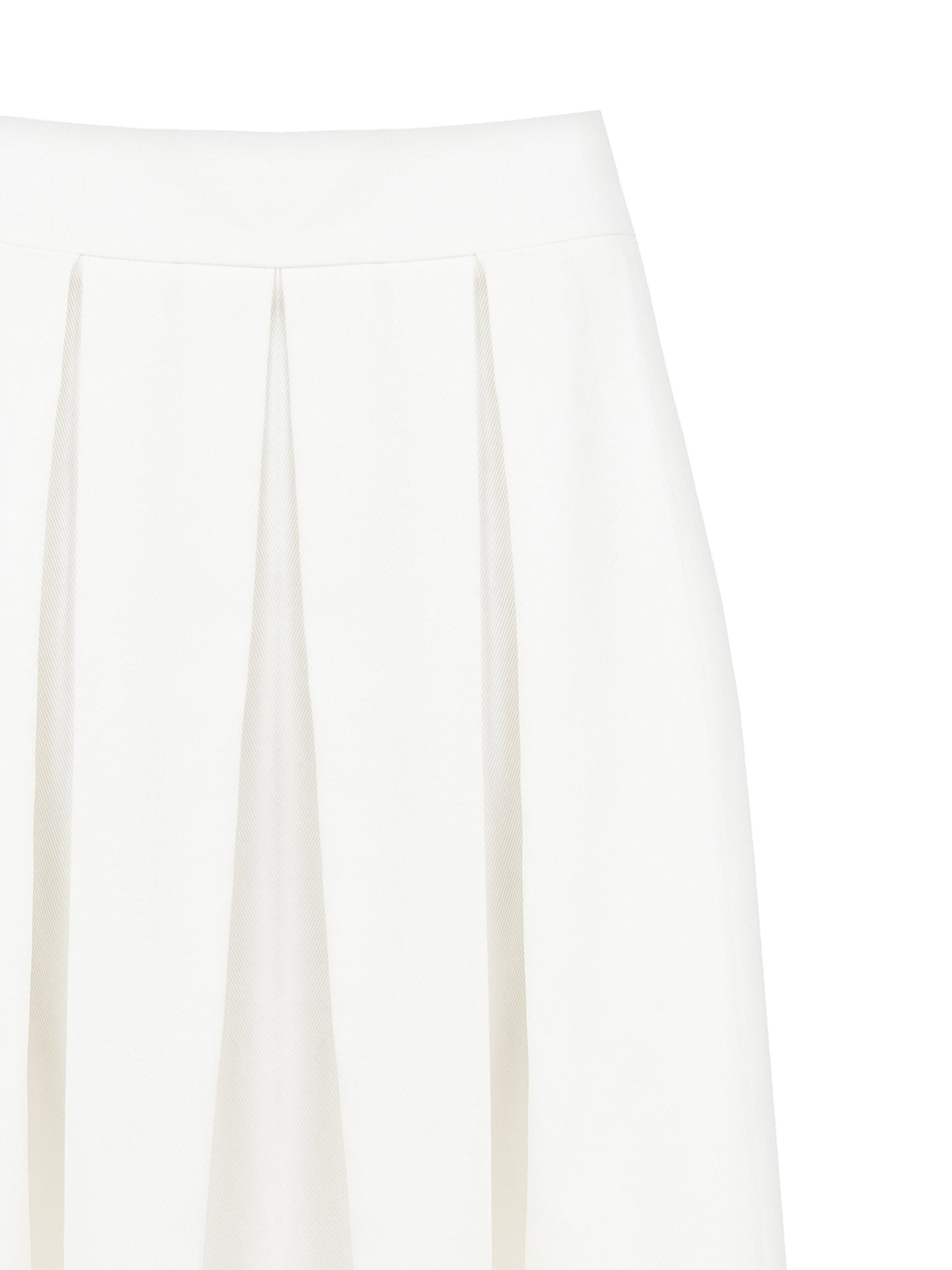 Pleated Denim Midi Skirt Rinascimento