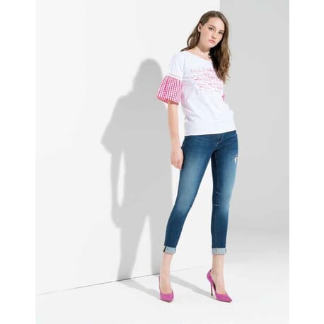 T-Shirt With Puff Sleeves Fracomina