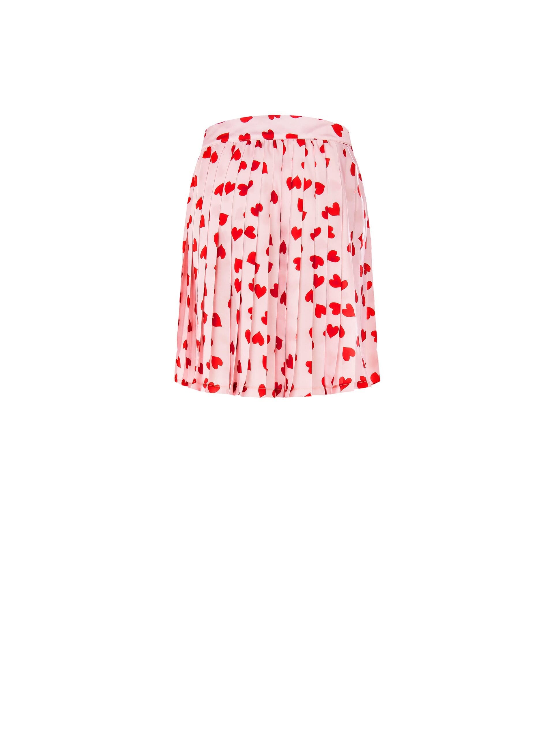Rinascimento Hearts Satin Pleated Miniskirt