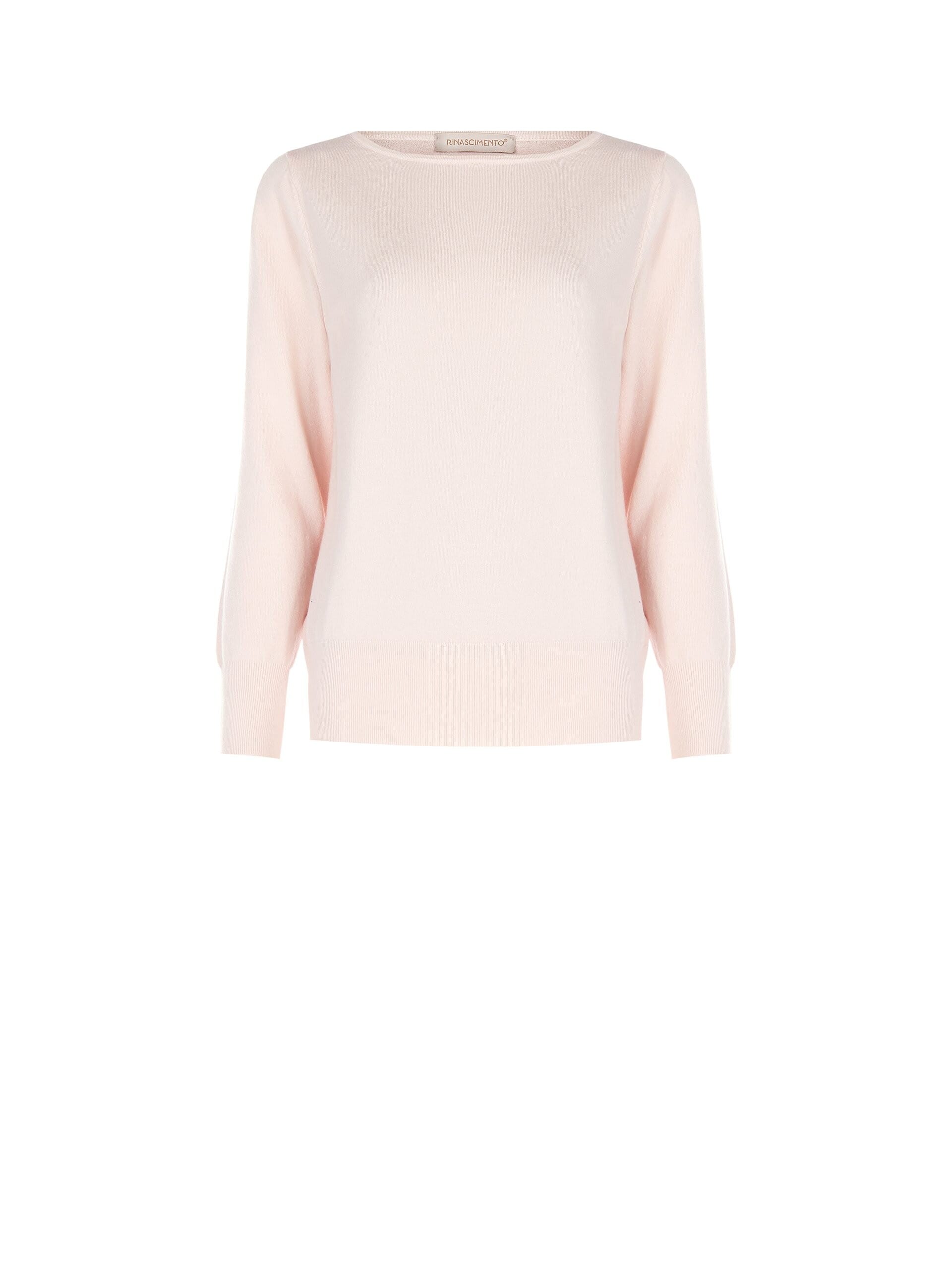 Barchetta Neck Sweater With Embroidered Logo Rinascimento