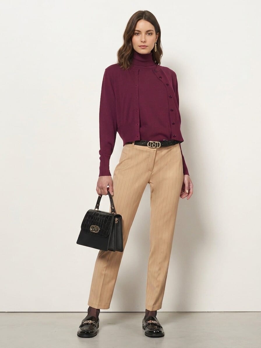 Pull à col roulé avec logo brodé Rinascimento