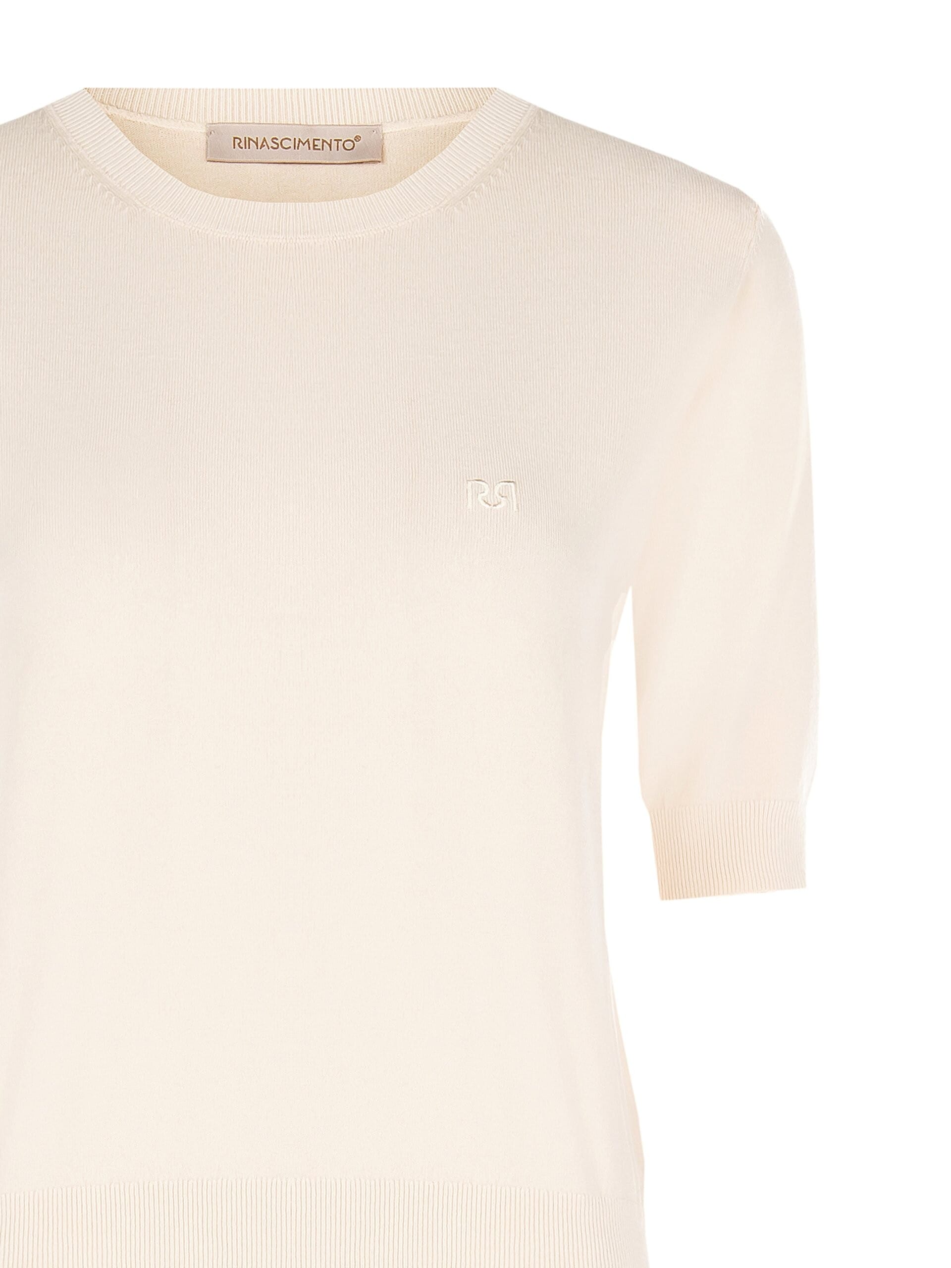 Viscose Blend Sweater With Embroidered Rr Logo Rinascimento