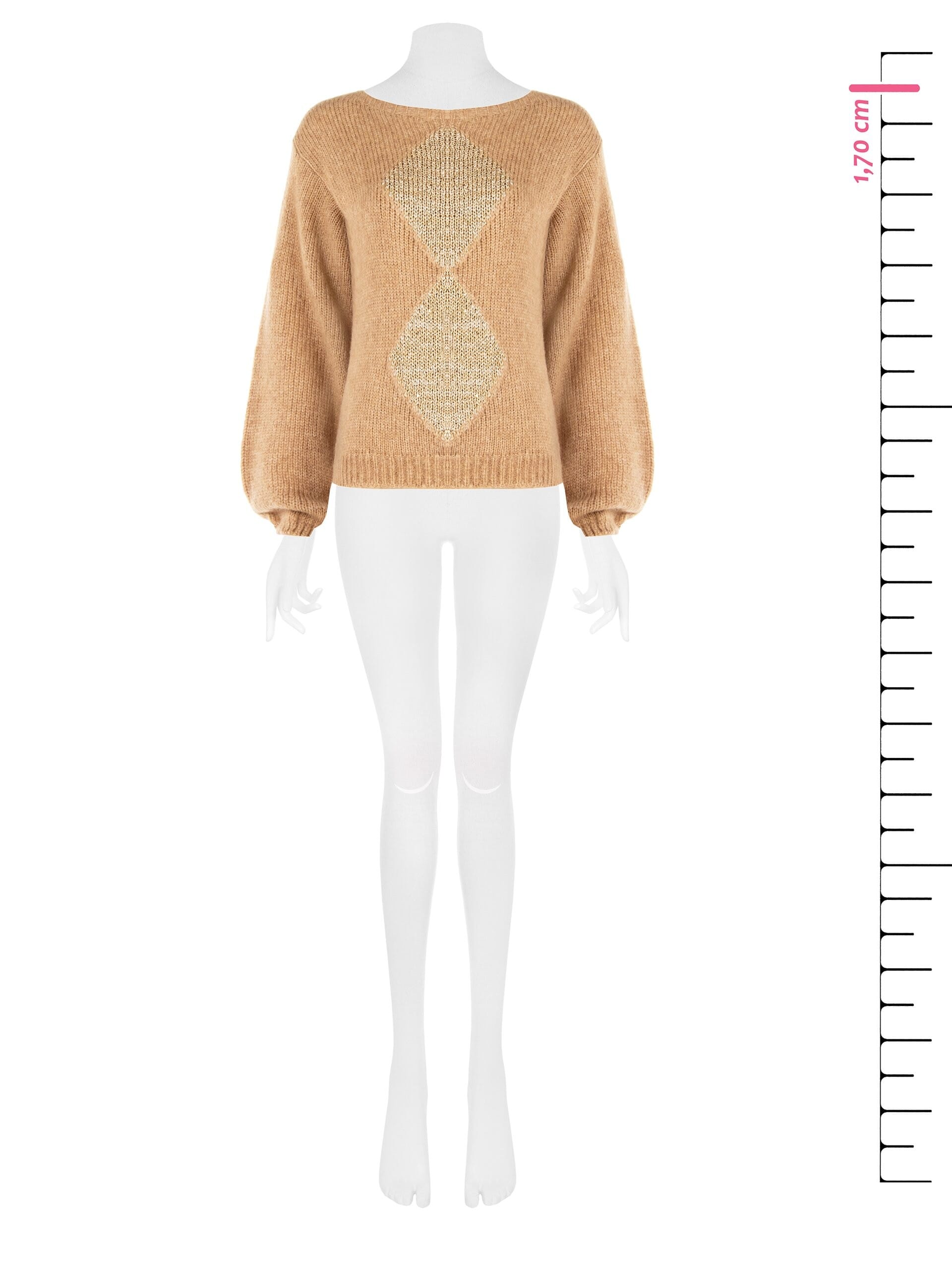 Jumper With Maxi Lurex Rhinestones Rinascimento