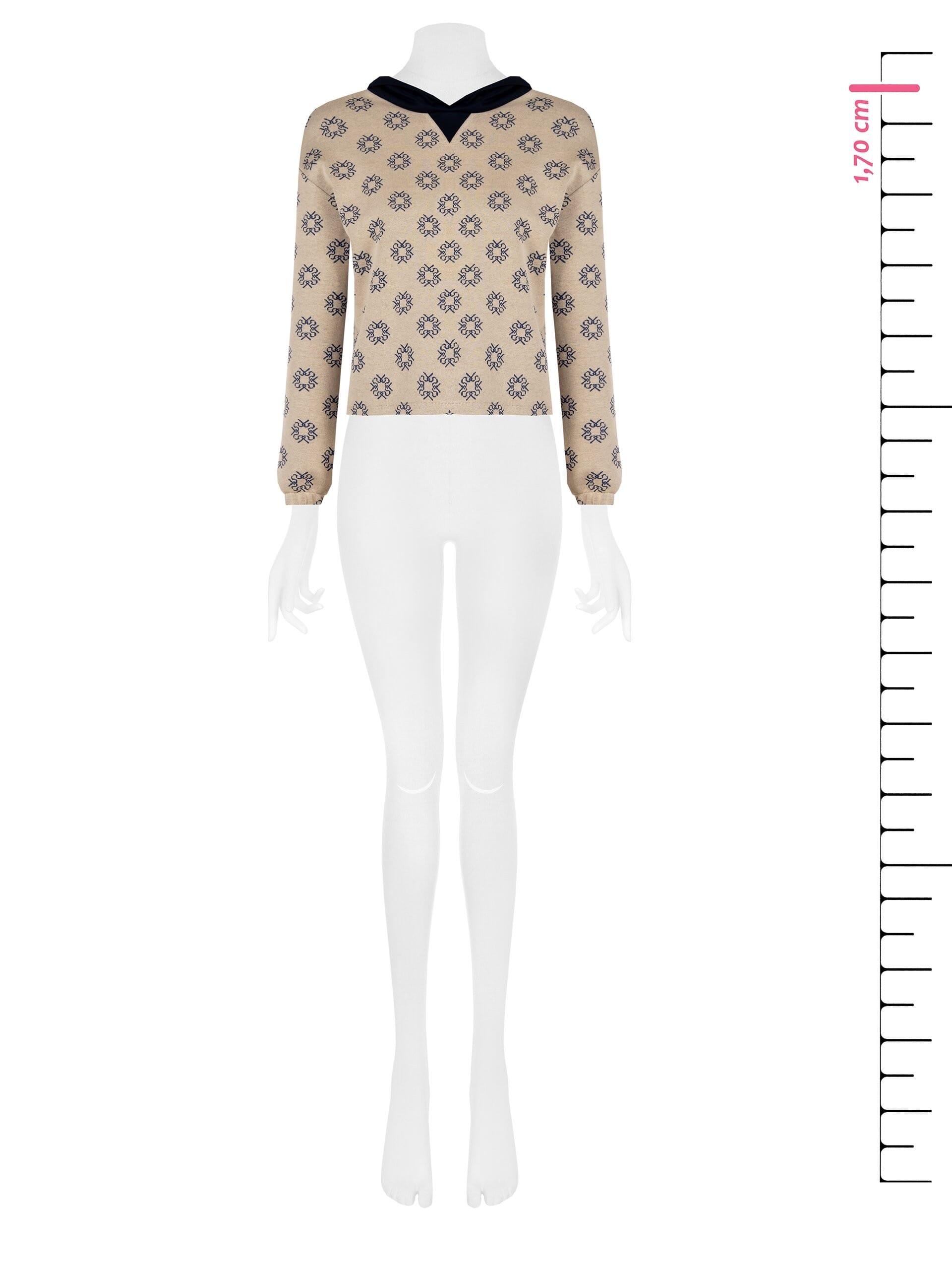 Felpa Con Cappuccio E Pattern Logo Rr Rinascimento