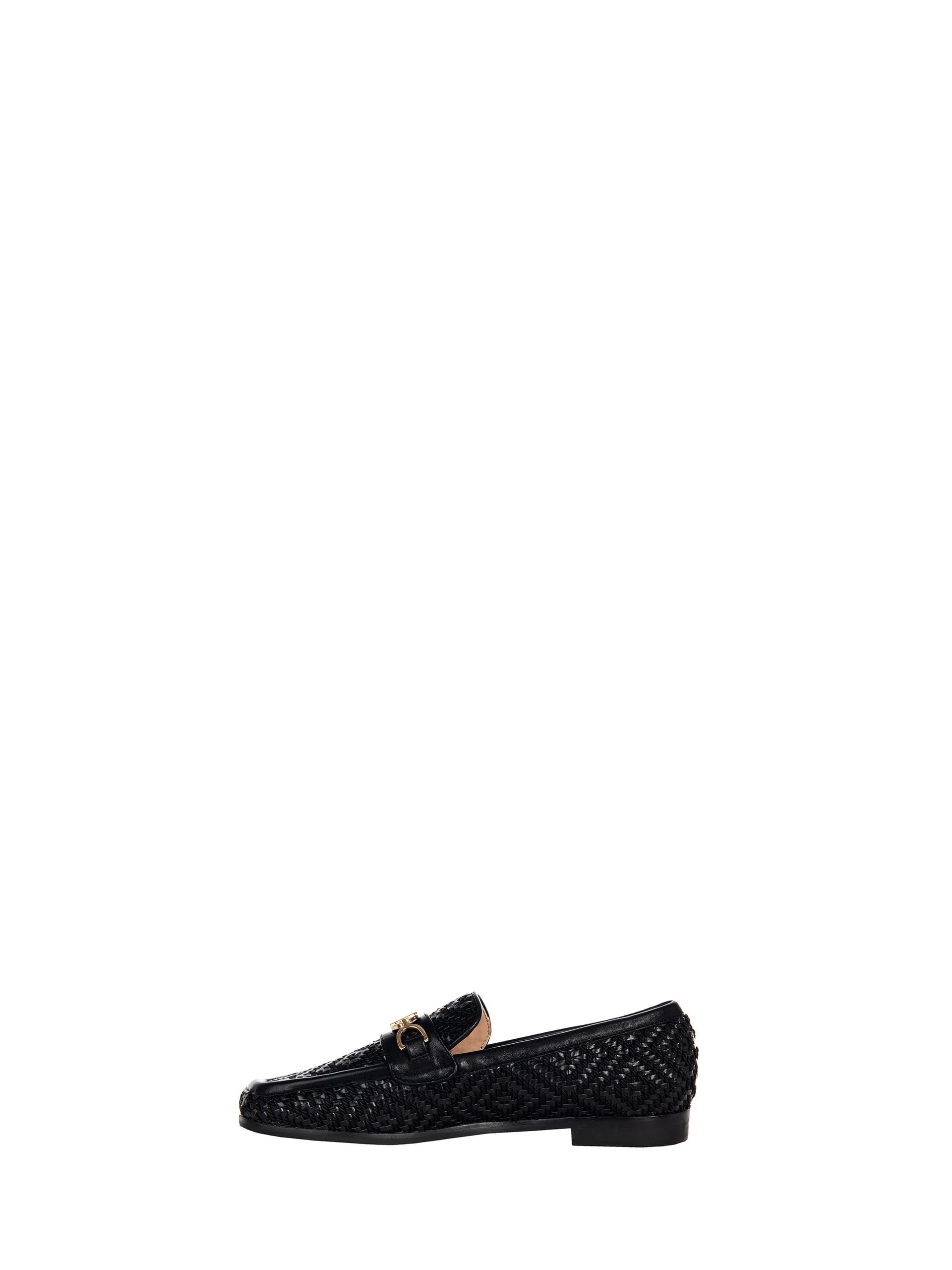 Mocassins en tissu tissé Rhombus avec logo en métal Rr Rinascimento