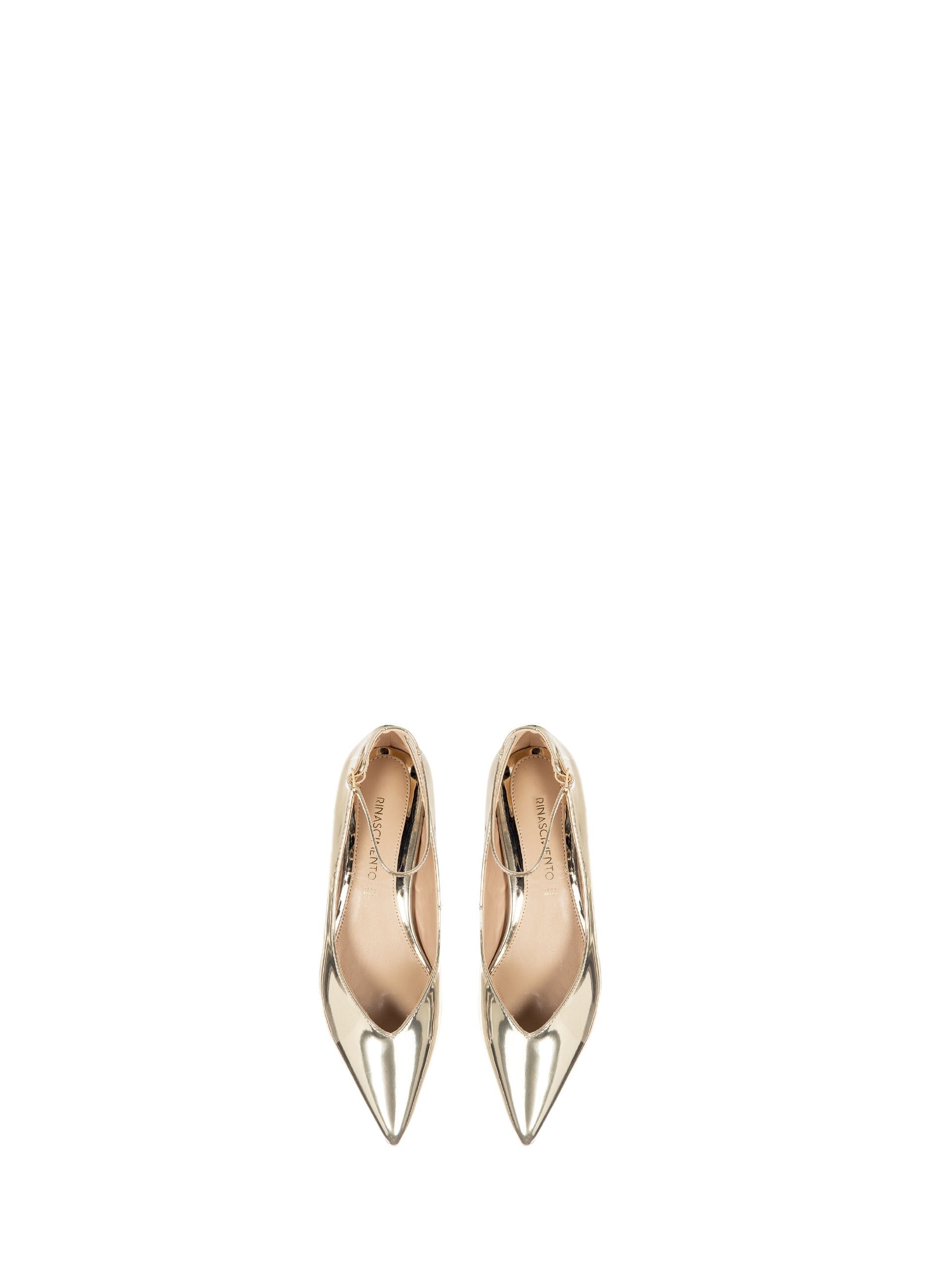 Ballerines avec bout métallique et talon bas Rinascimento