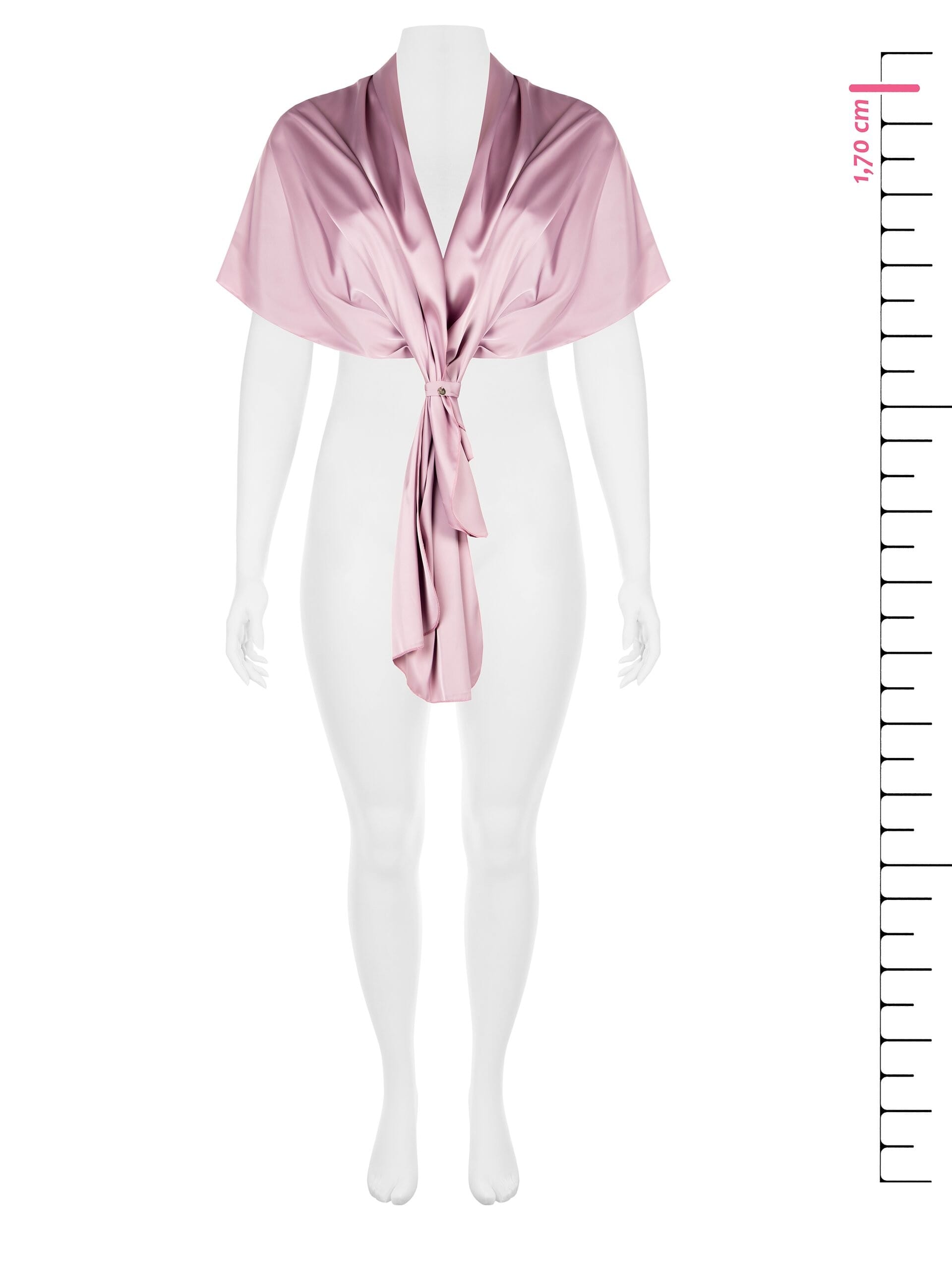 Rinascimento Curvy Satin Wrap Stole (étole enveloppante en satin)