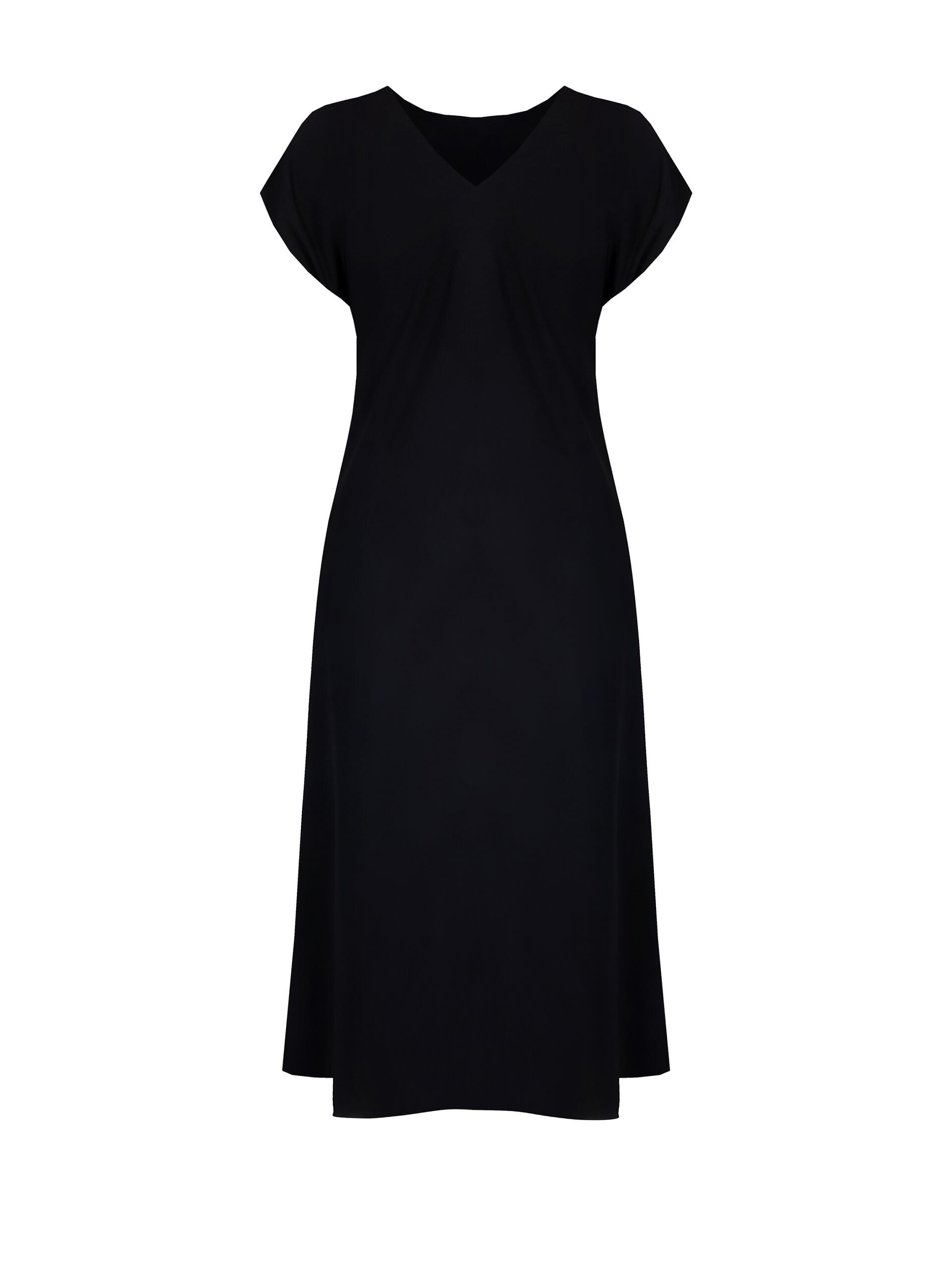 Abito Lungo Scivolato In Tessuto Fluido Con Scollo A V Dietro Rinascimento Curvy