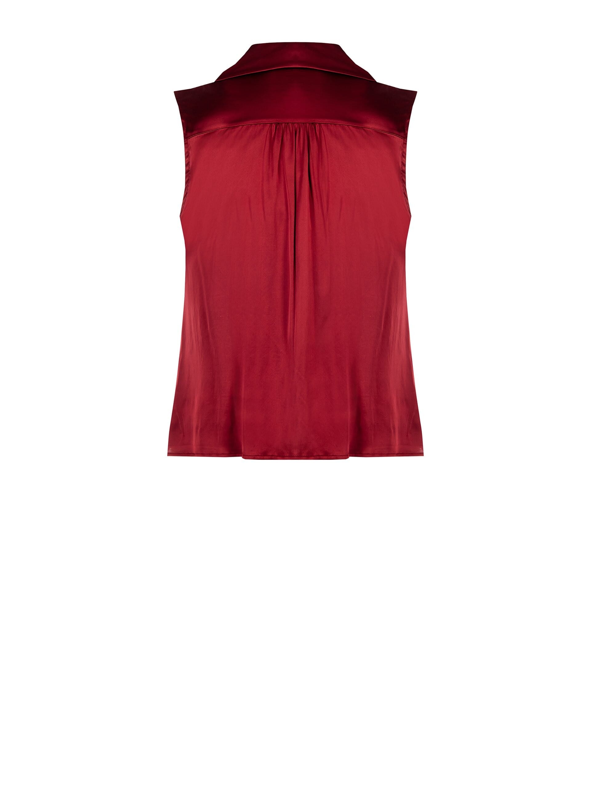 Chemisier fluide en satin Curvy avec cravate et chaîne à l'encolure Rinascimento Curvy