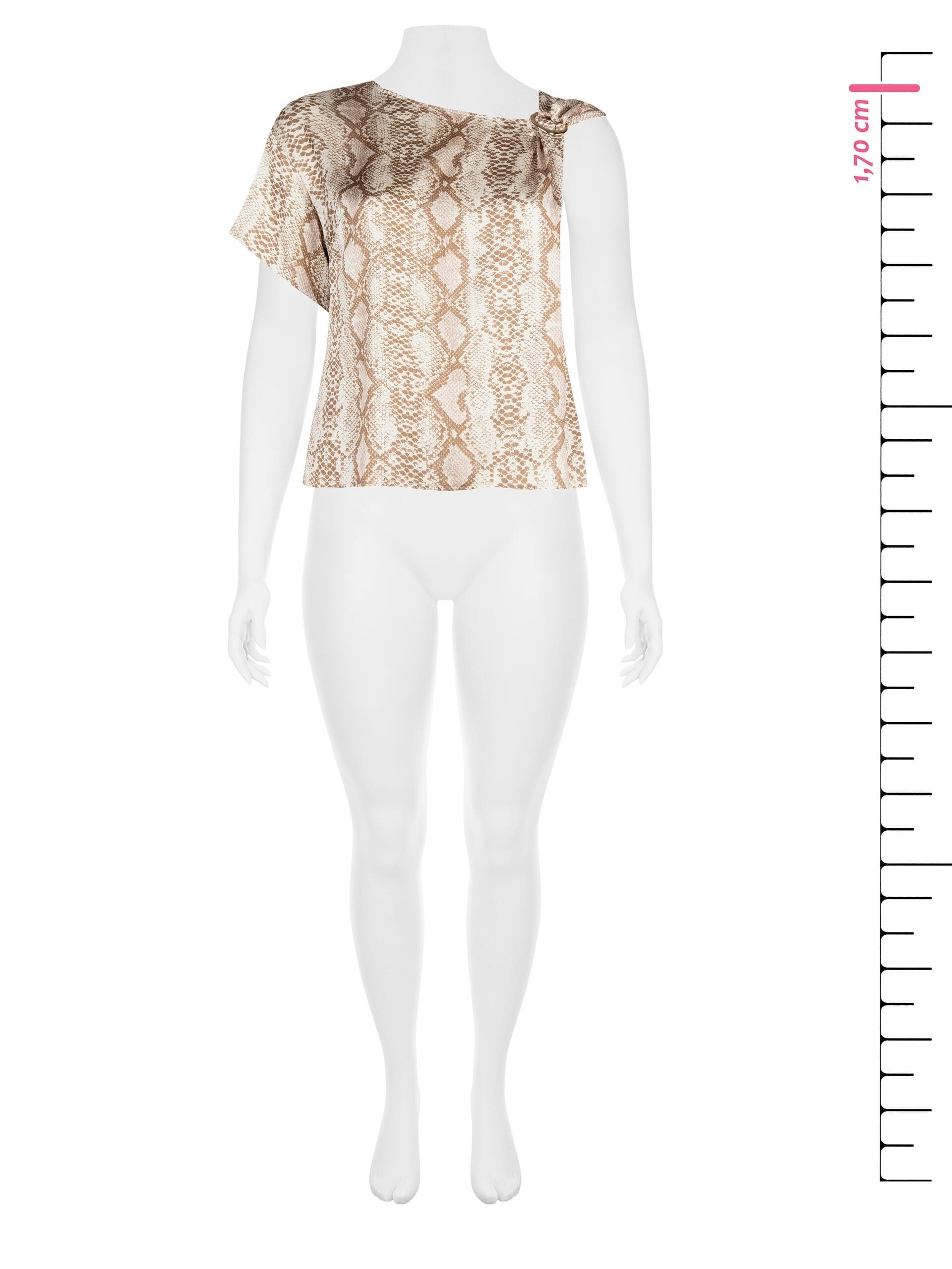 Blusa Curvy In Raso Con Anello Rinascimento Curvy