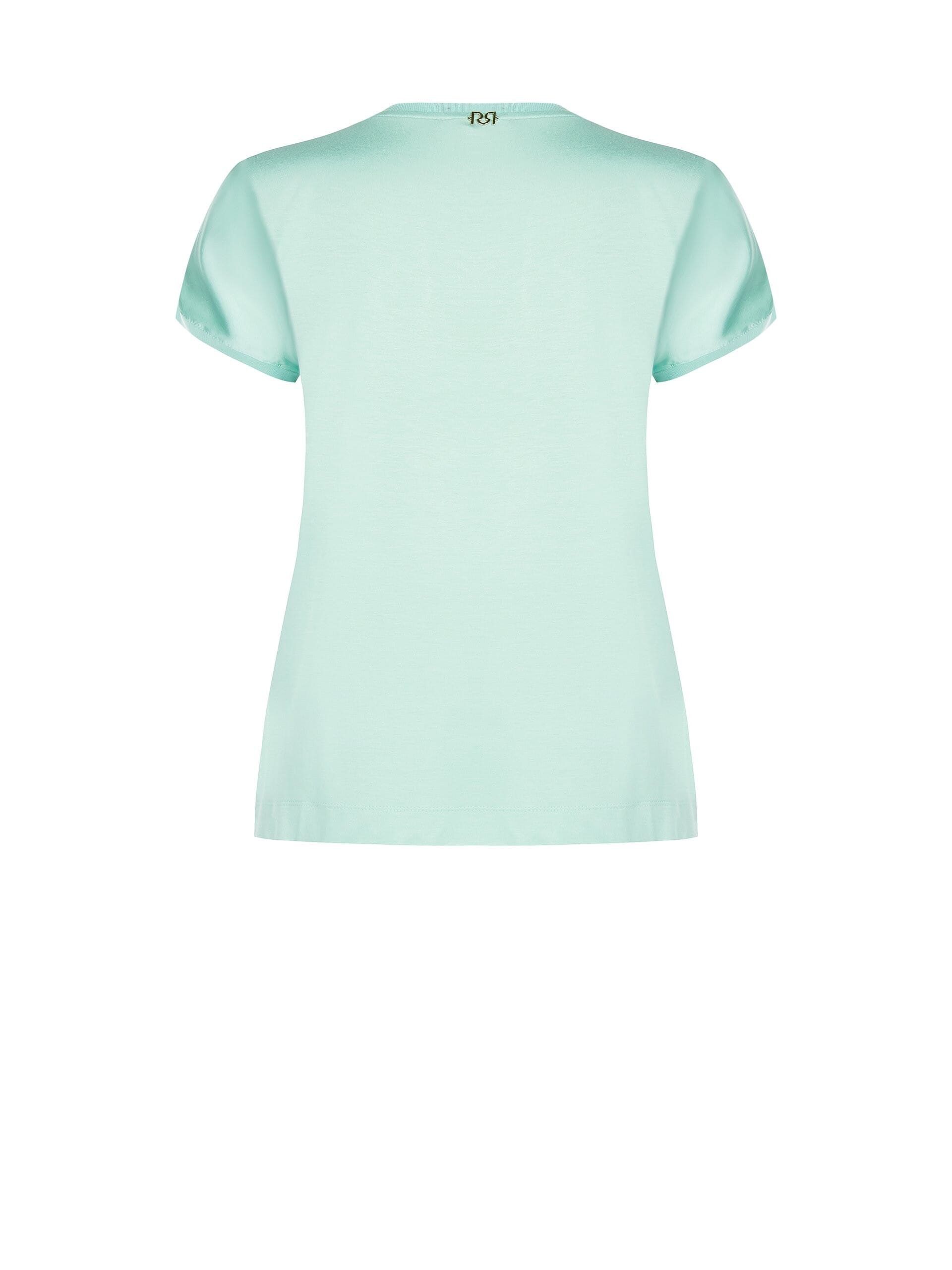 T-Shirt Curvy Fluida Asimmetrica In Raso Davanti E Viscosa Dietro Rinascimento Curvy