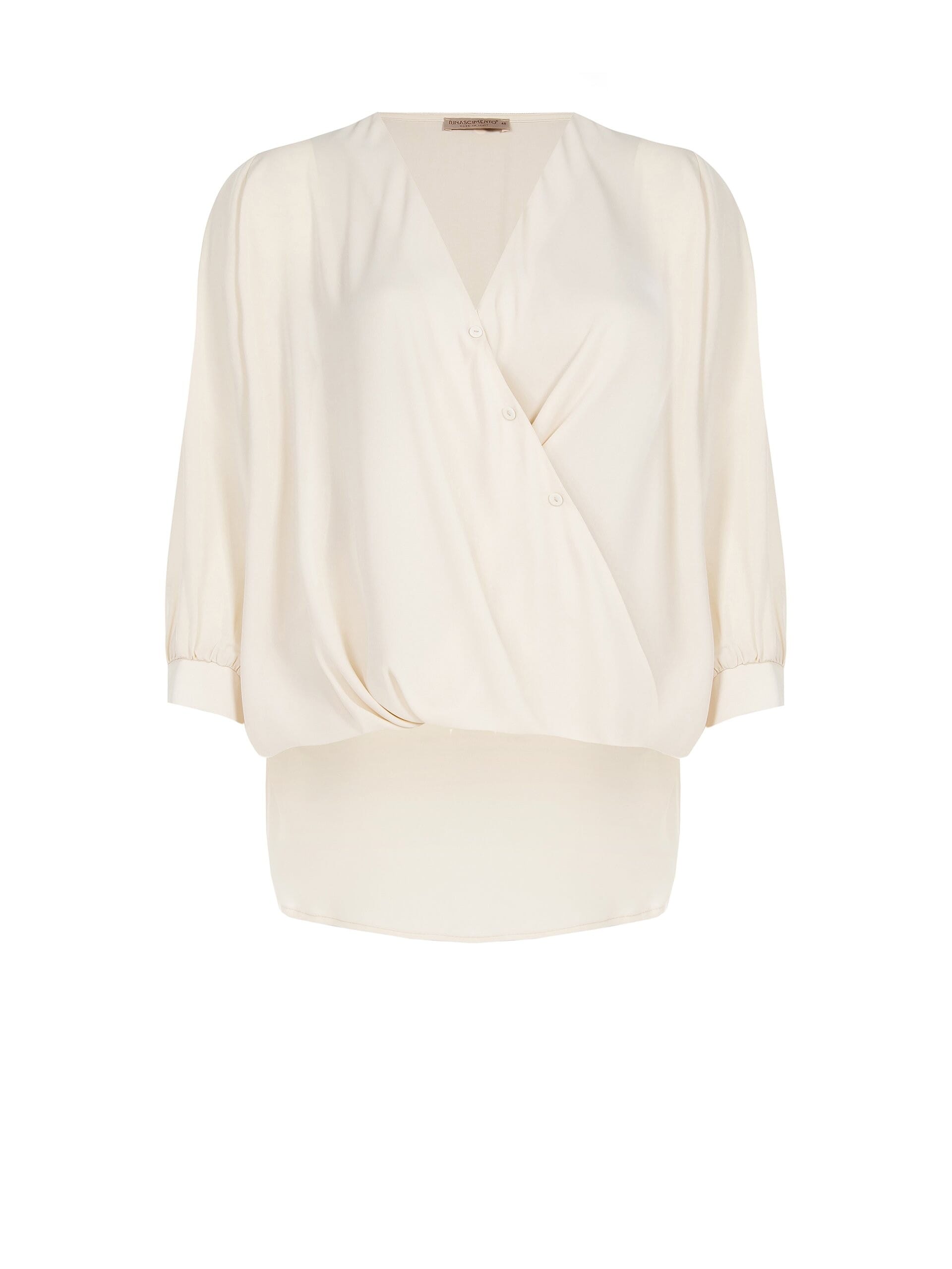 Rinascimento - Chemisier asymétrique en georgette Curvy Soft