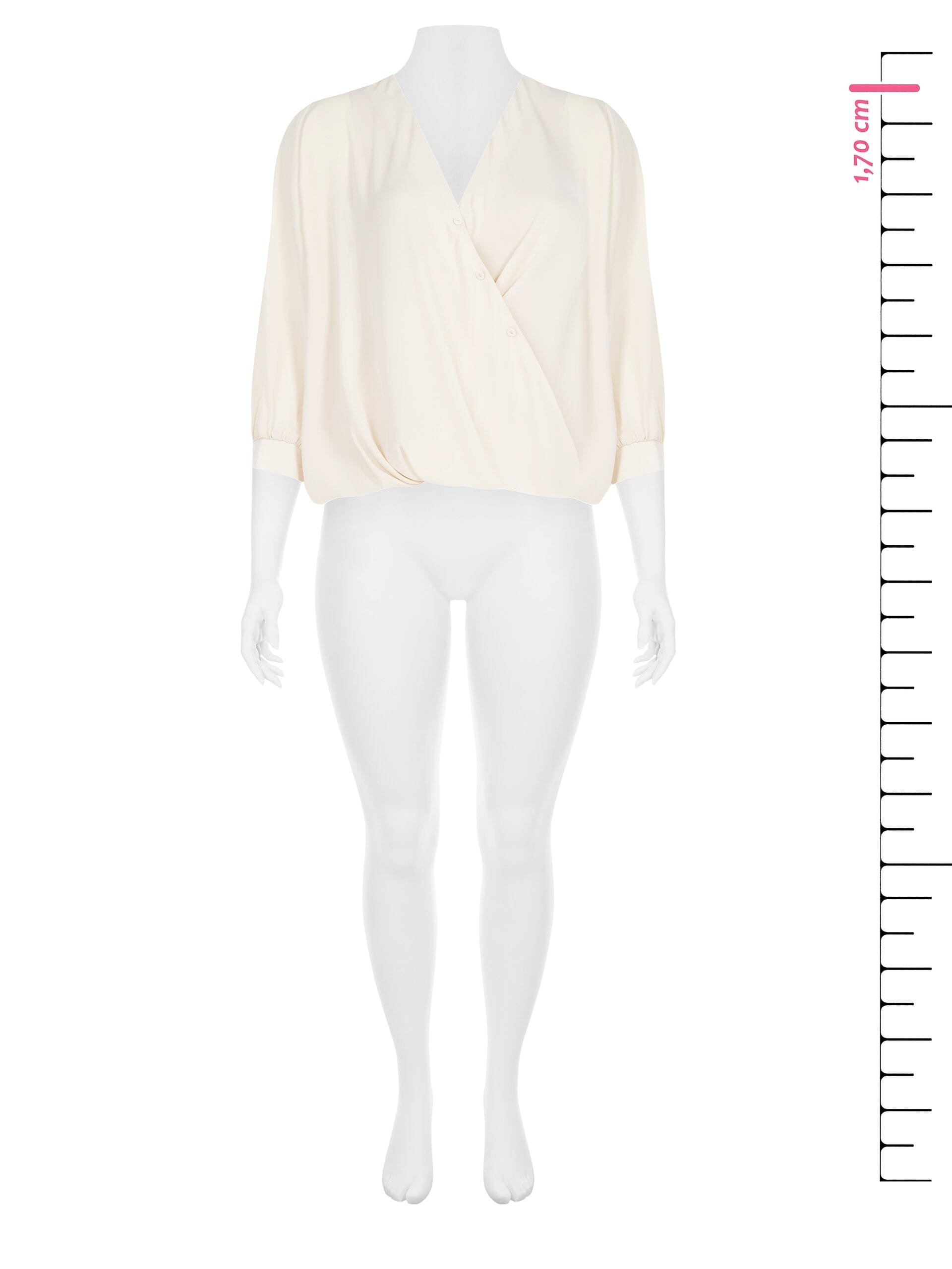 Rinascimento - Chemisier asymétrique en georgette Curvy Soft