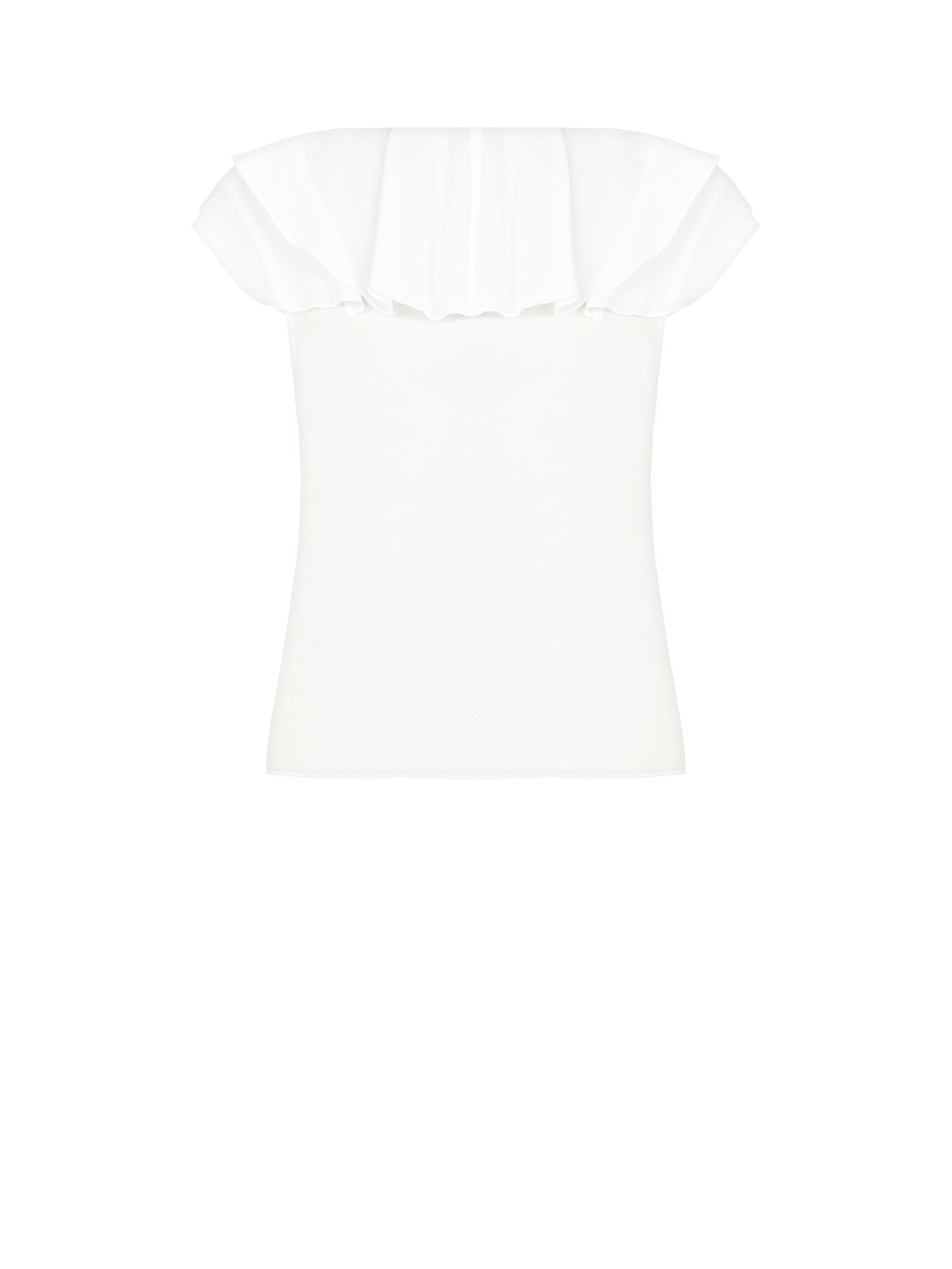Blusa Sfiancata In Georgette Con Bottone Gioiello Rinascimento Curvy
