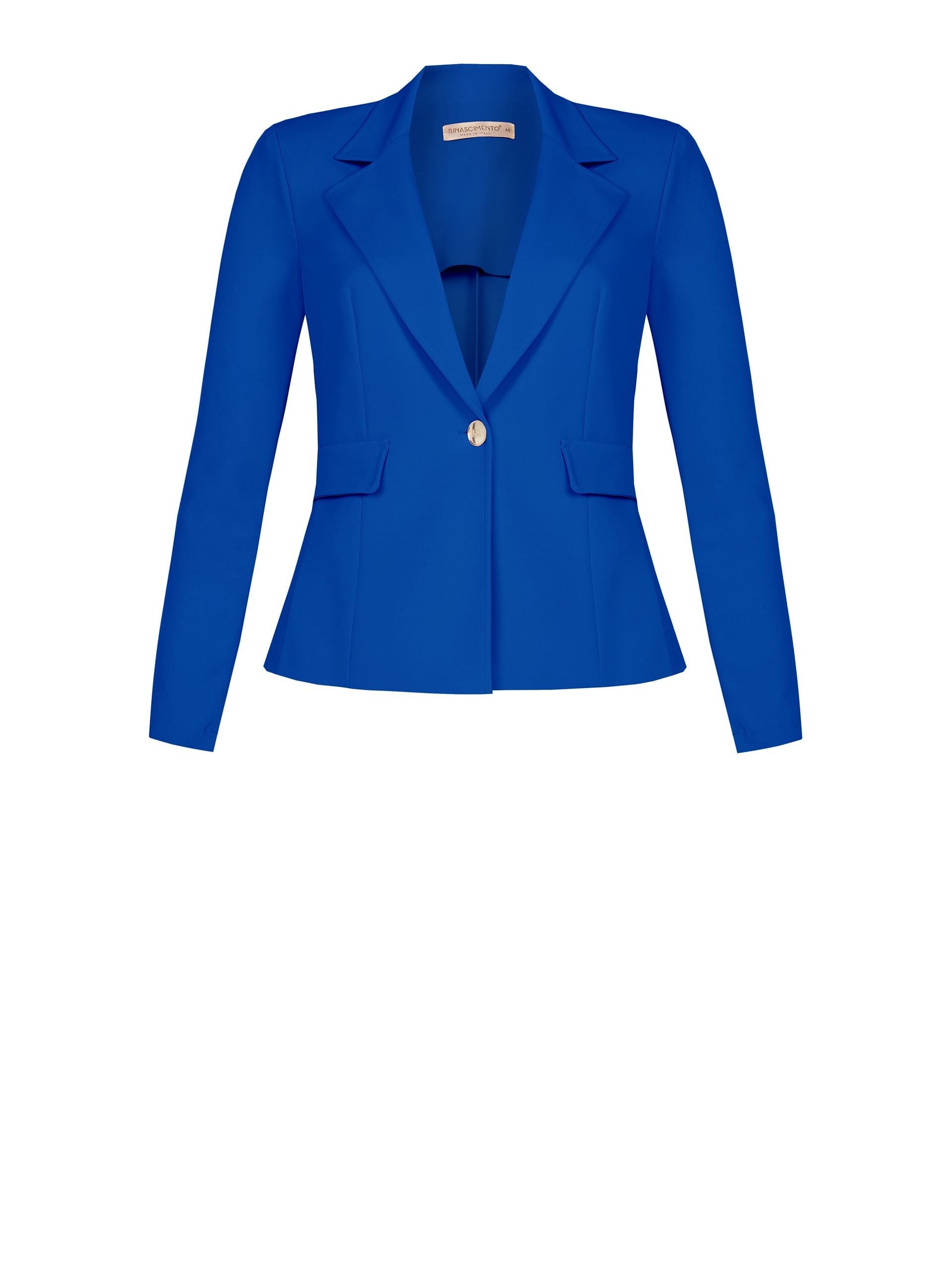 Rinascimento Curvy 1-Button Gold Blazer Jacket