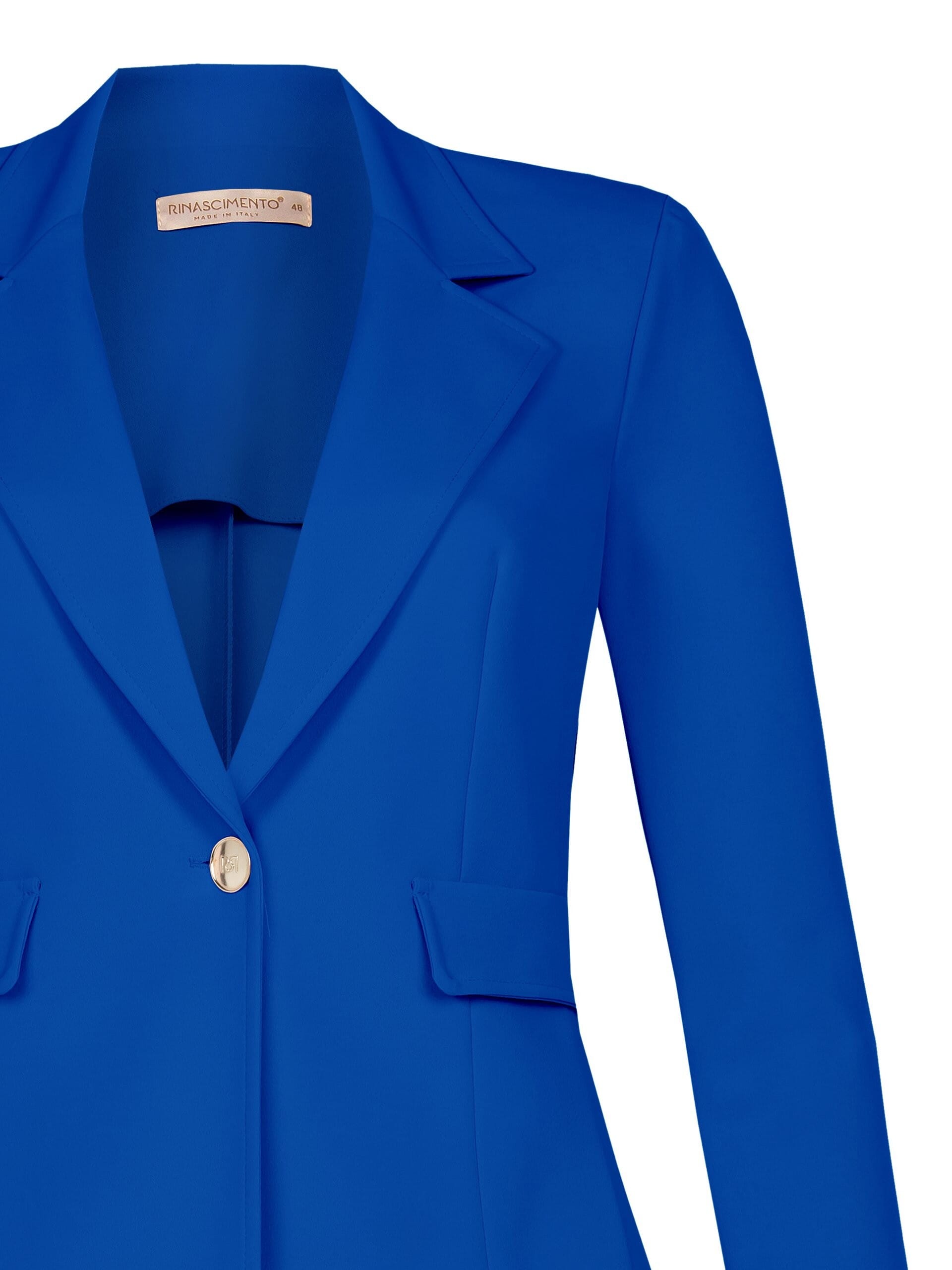 Rinascimento Curvy 1-Button Gold Blazer Jacket