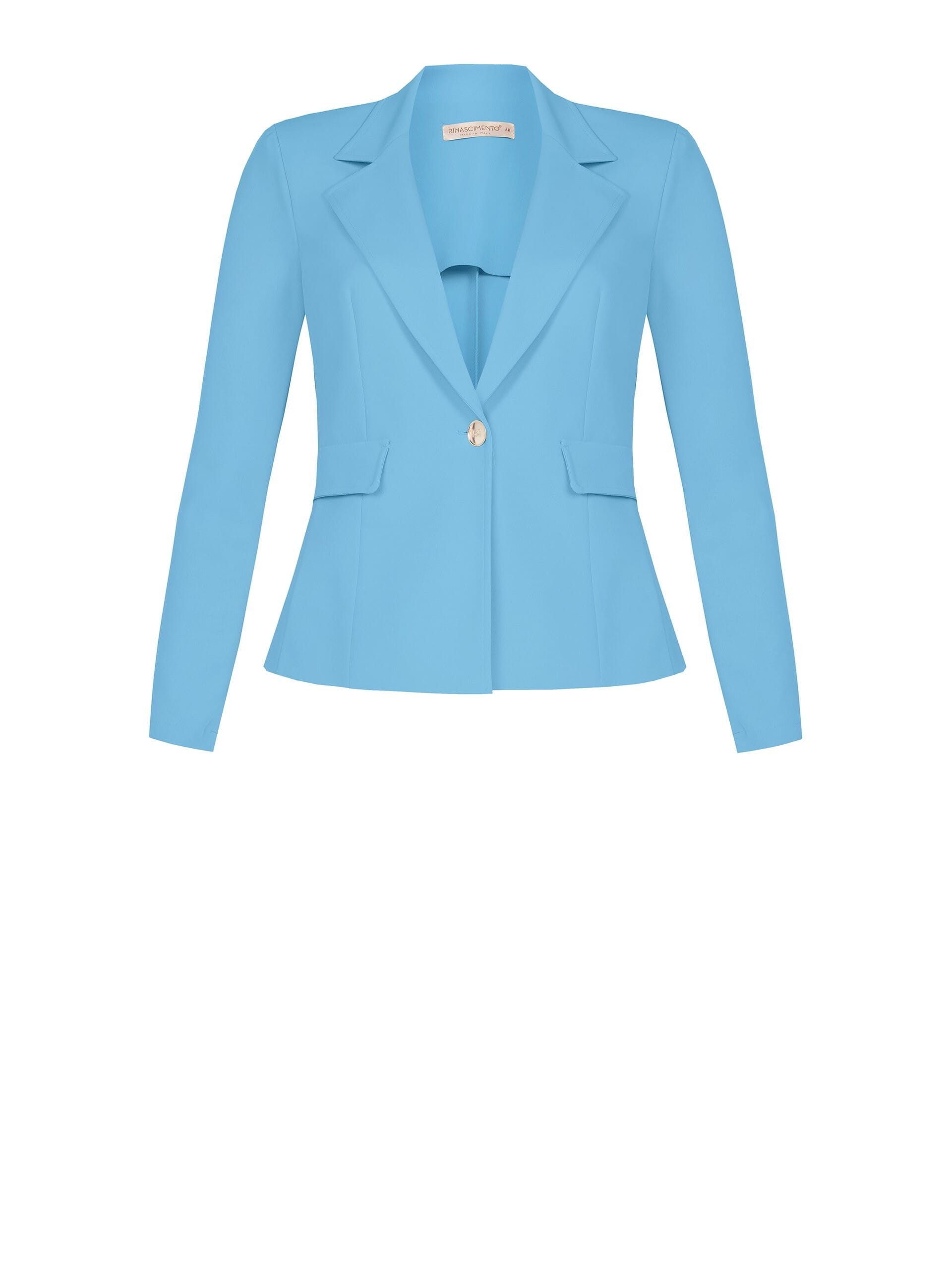 Rinascimento Curvy 1-Button Gold Blazer Jacket