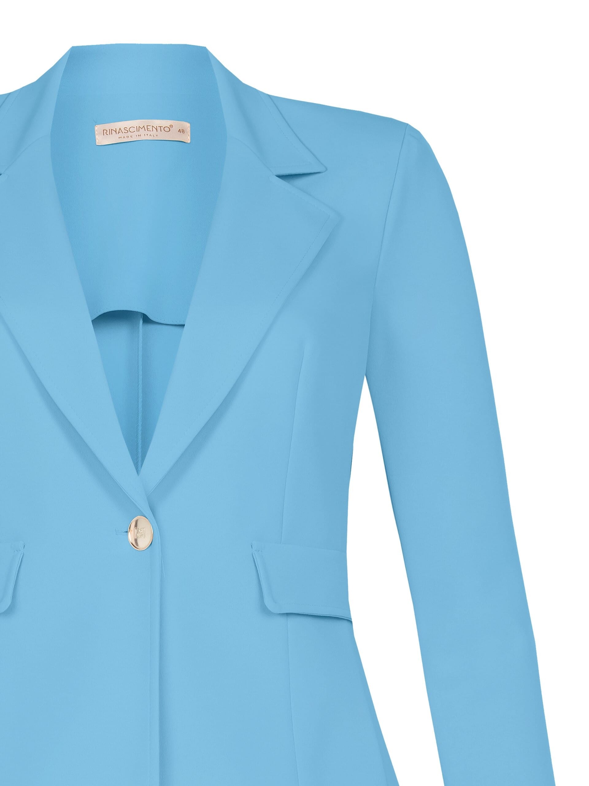 Rinascimento Curvy 1-Button Gold Blazer Jacket