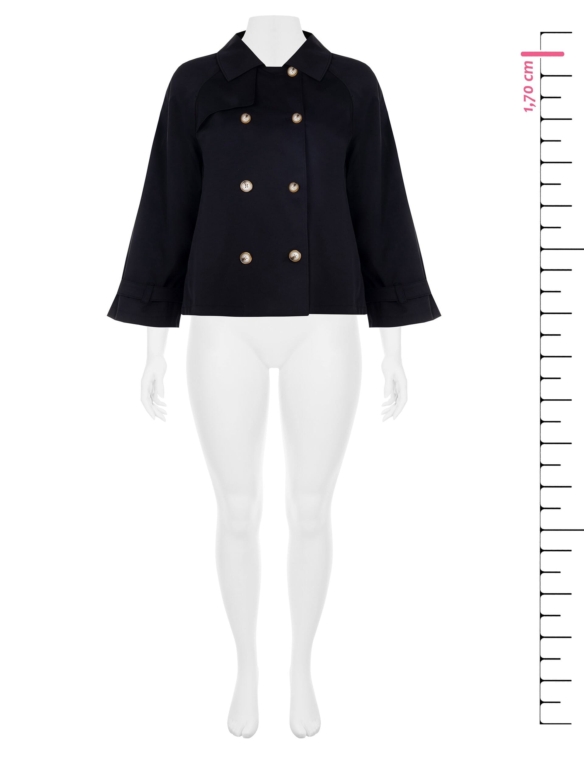 Trench-coat court Rinascimento Curvy