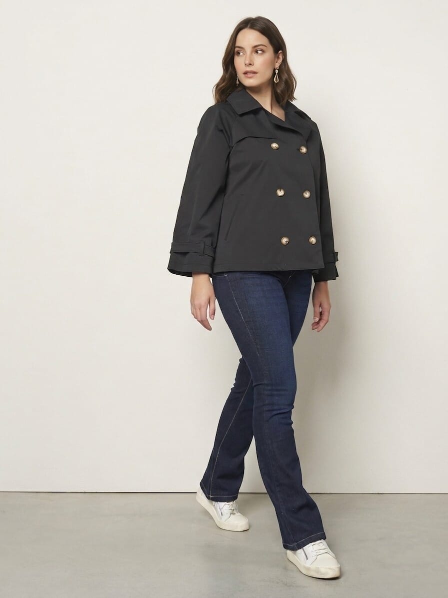 Trench-coat court Rinascimento Curvy