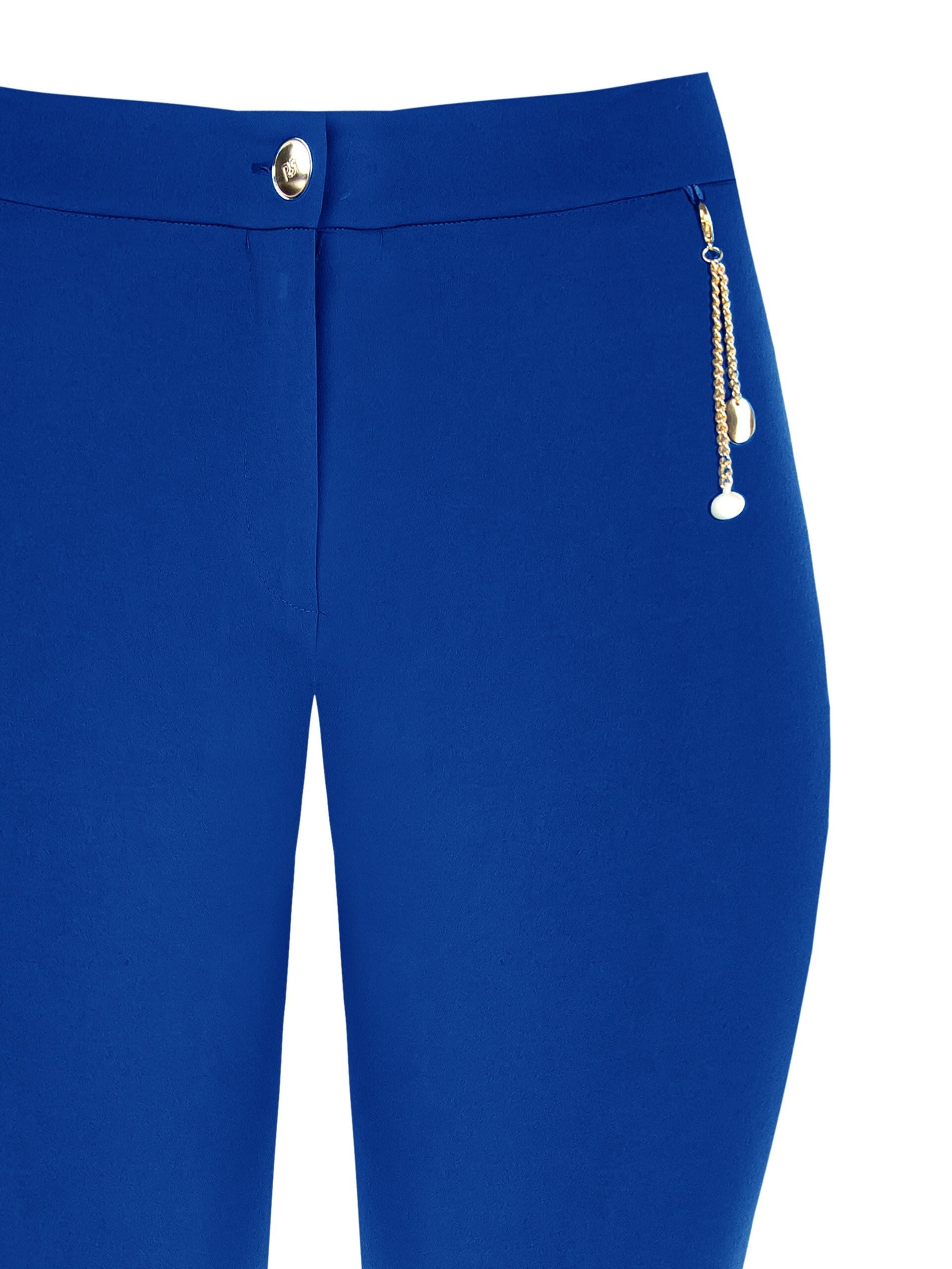 Straight Trousers With Curvy Rinascimento Pendant