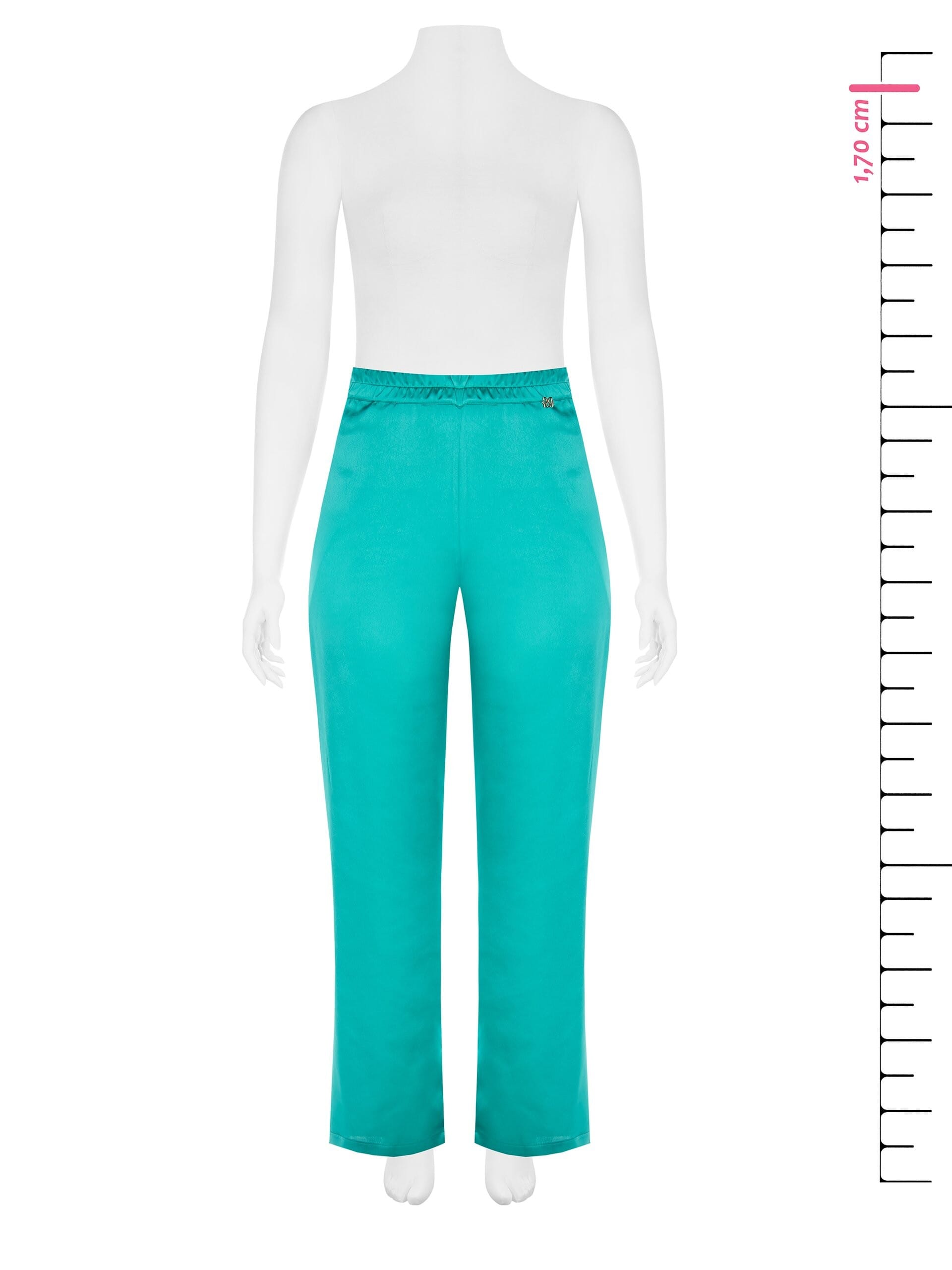 Satin Front And Viscose Back Rinascimento Curvy Trousers