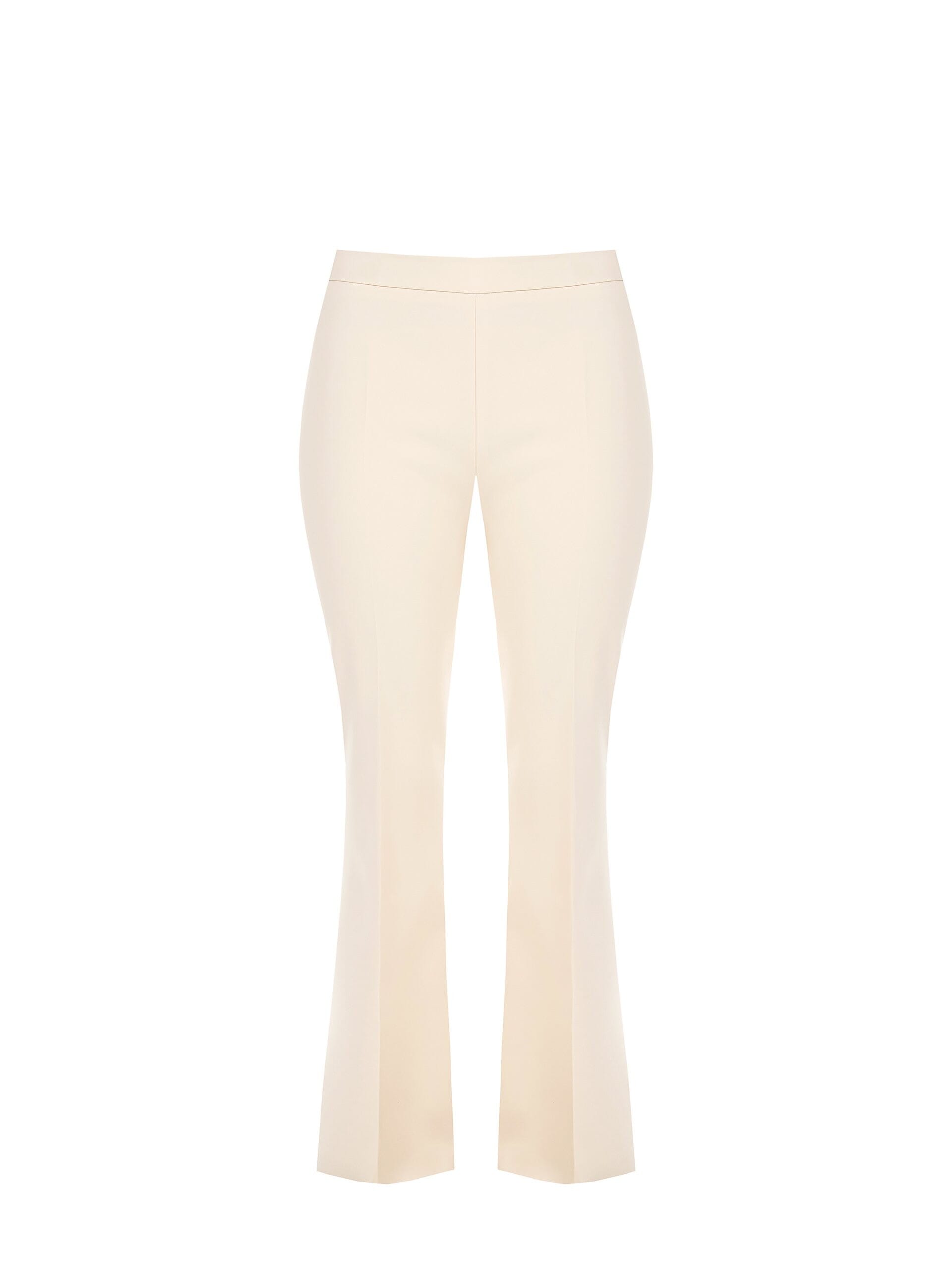 Pantaloni A Zampa In Tessuto Tecnico Con Zip Laterale Rinascimento Curvy