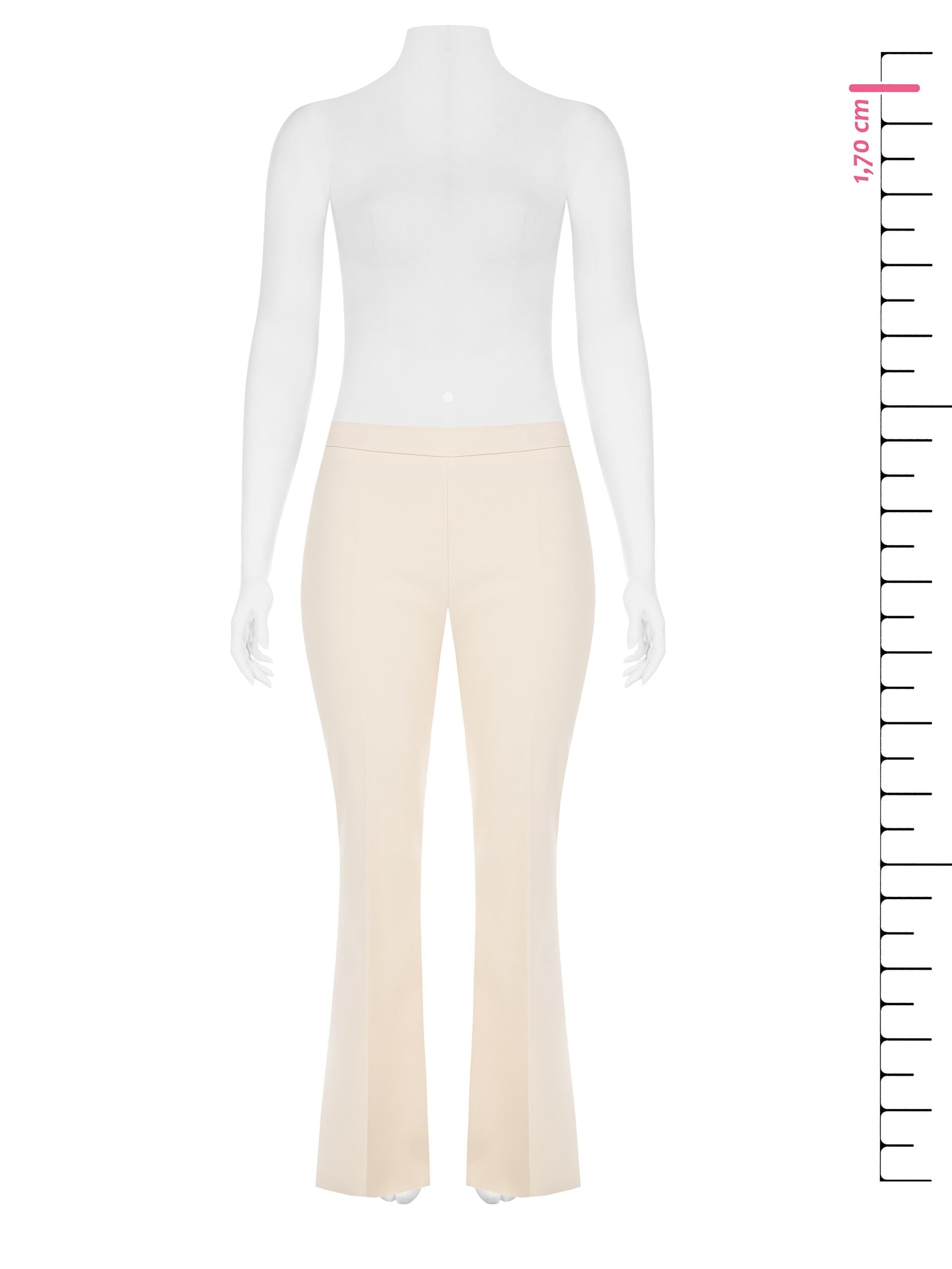 Pantaloni A Zampa In Tessuto Tecnico Con Zip Laterale Rinascimento Curvy