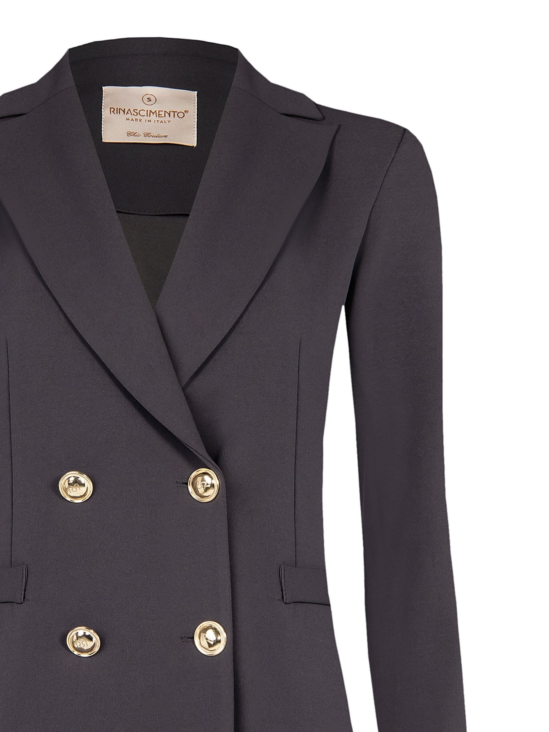 Rinascimento Crepe Scuba Double-breasted Blazer Jacket