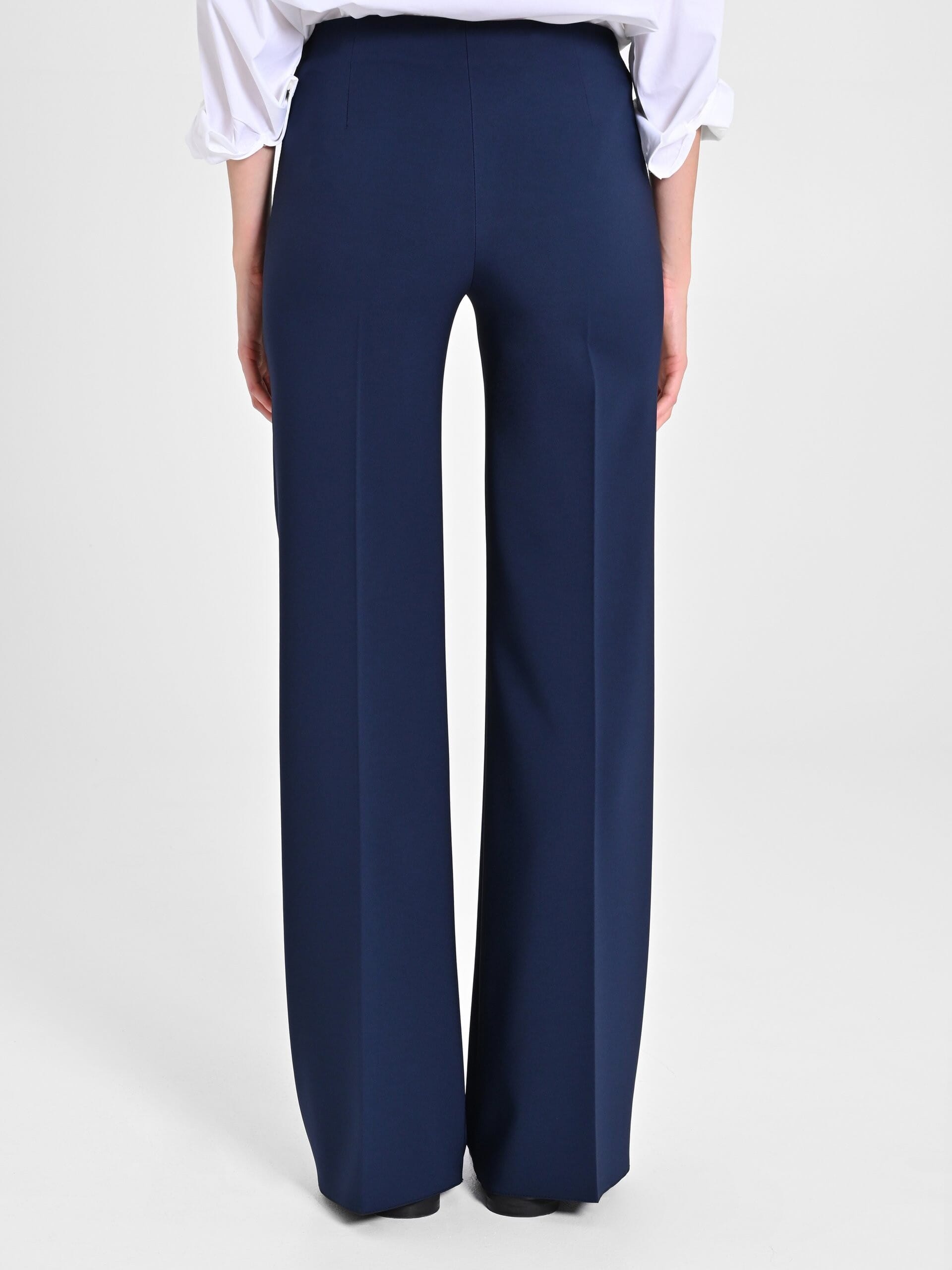 Pantaloni Palazzo In Tessuto Tecnico Con Zip Sul Fianco Rinascimento