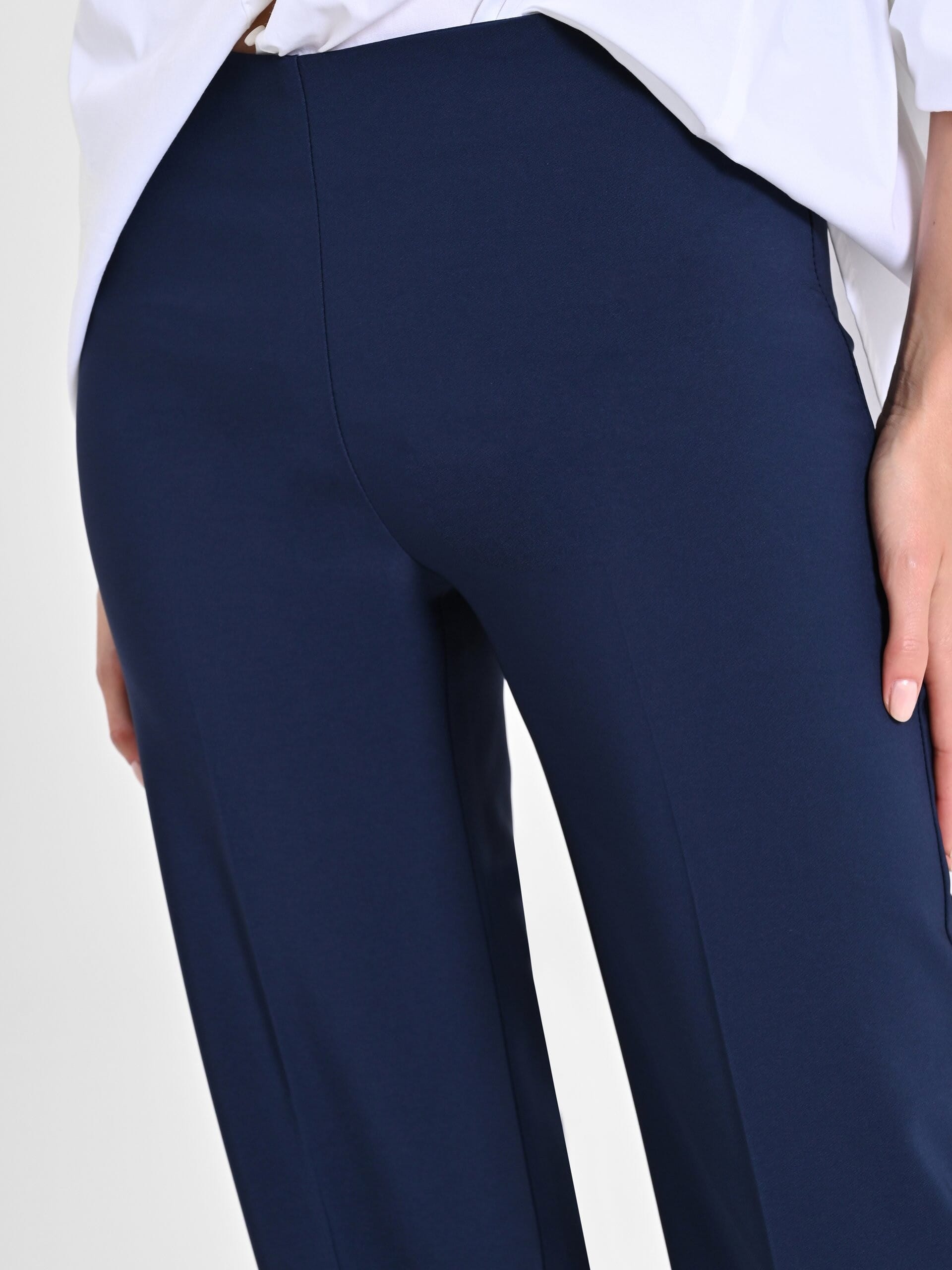 Pantaloni Palazzo In Tessuto Tecnico Con Zip Sul Fianco Rinascimento