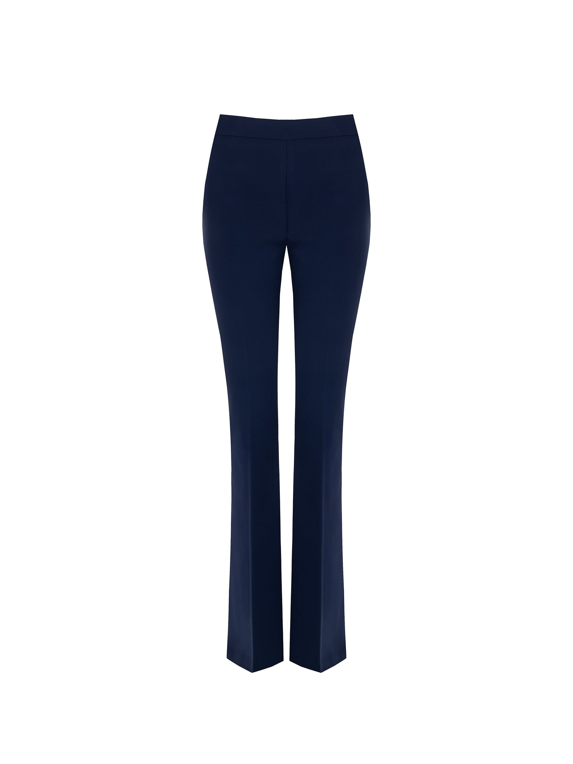 Pantalon évasé en tissu technique avec fermeture éclair sur la hanche Rinascimento