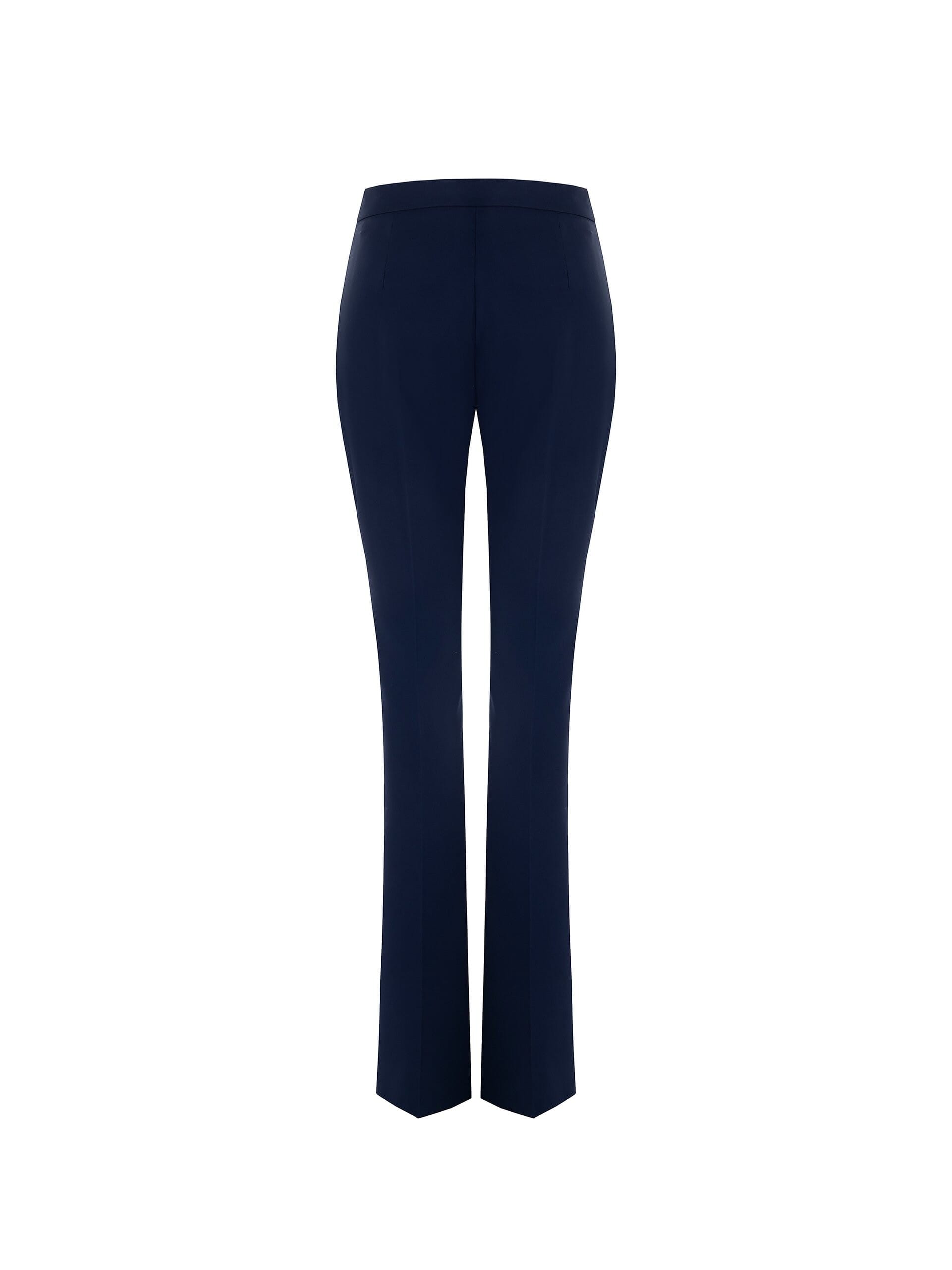 Pantalon évasé en tissu technique avec fermeture éclair sur la hanche Rinascimento