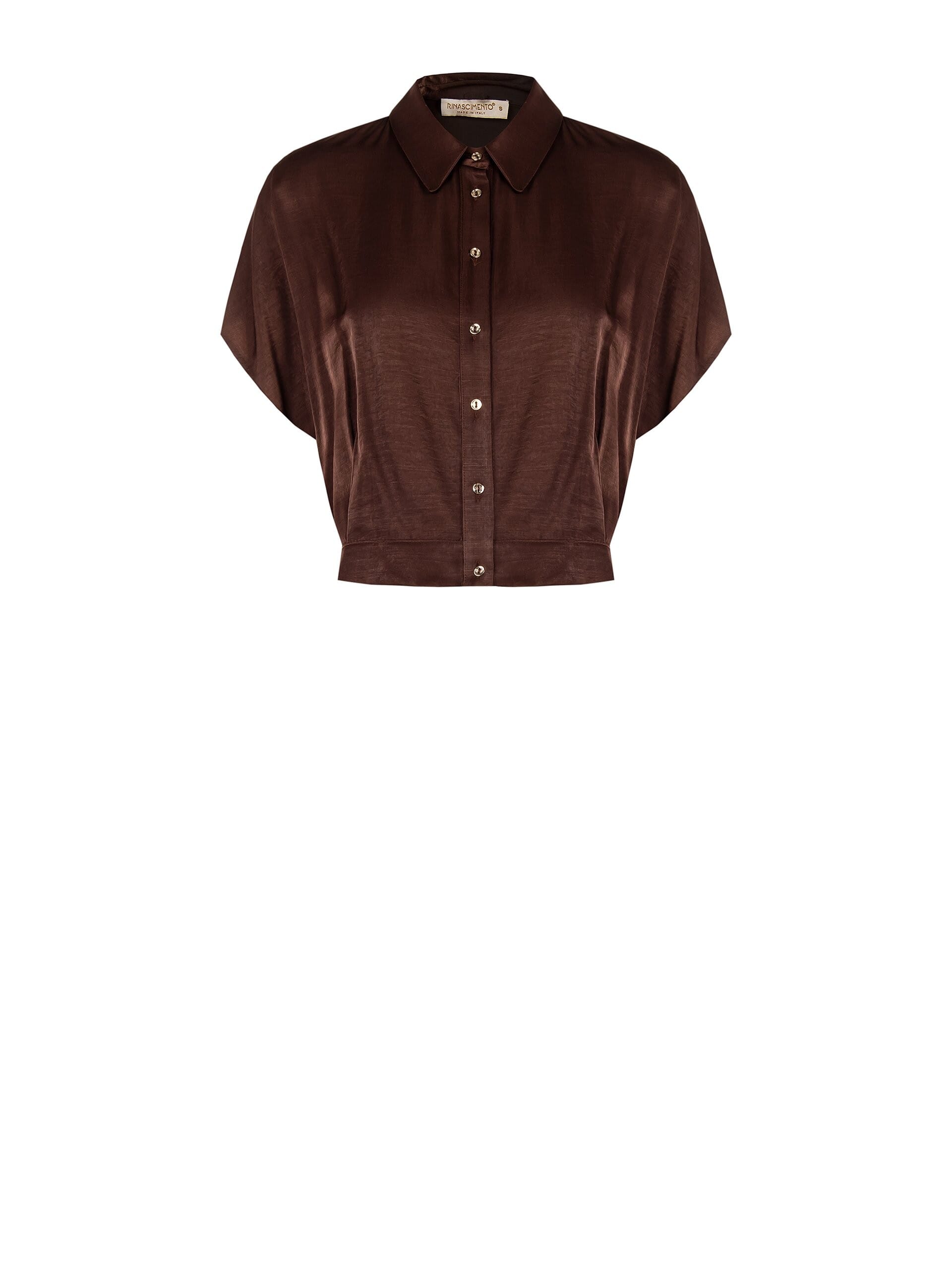 Chemise courte en satin fluide avec fond ballon Rinascimento