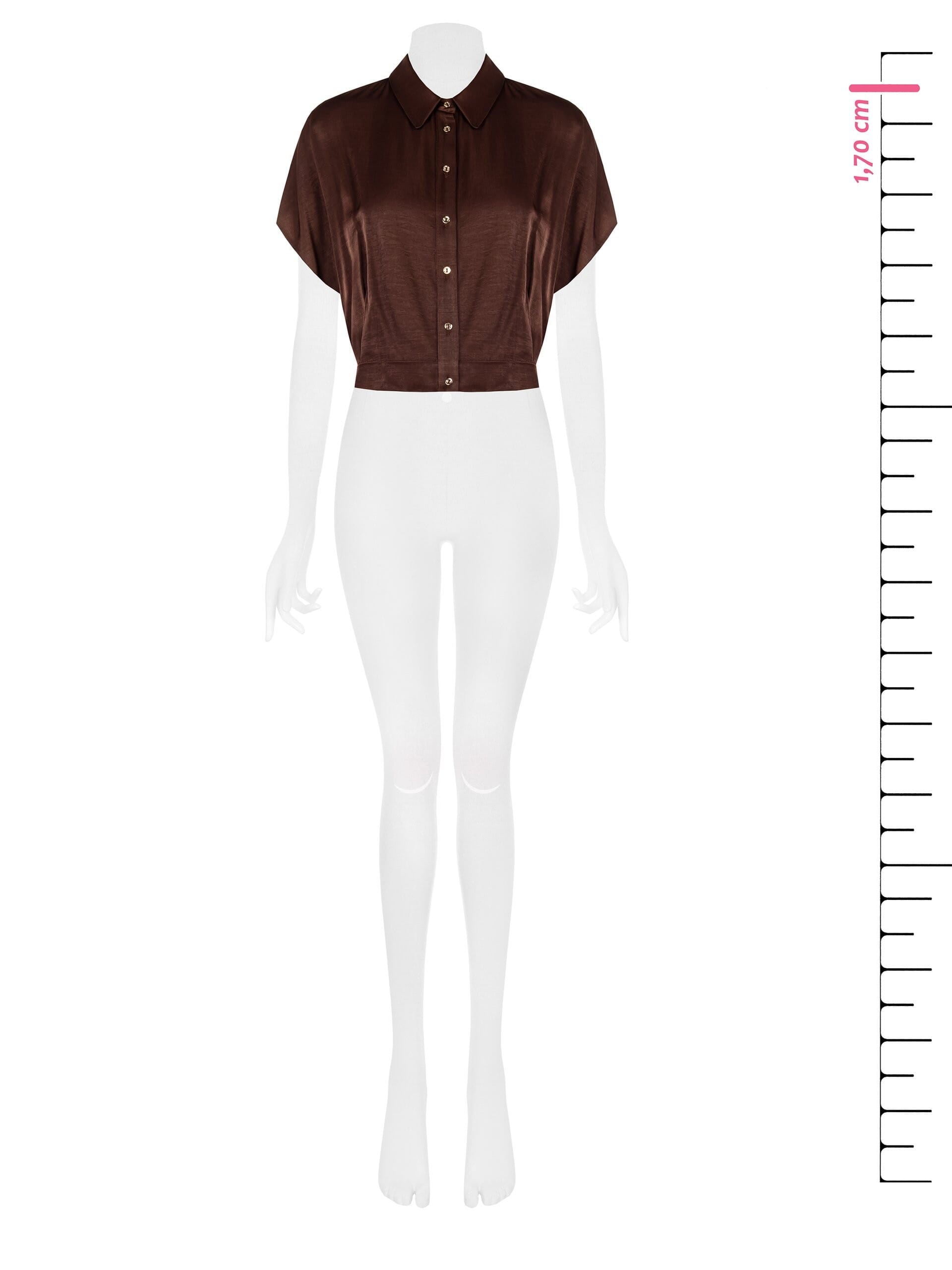 Chemise courte en satin fluide avec fond ballon Rinascimento
