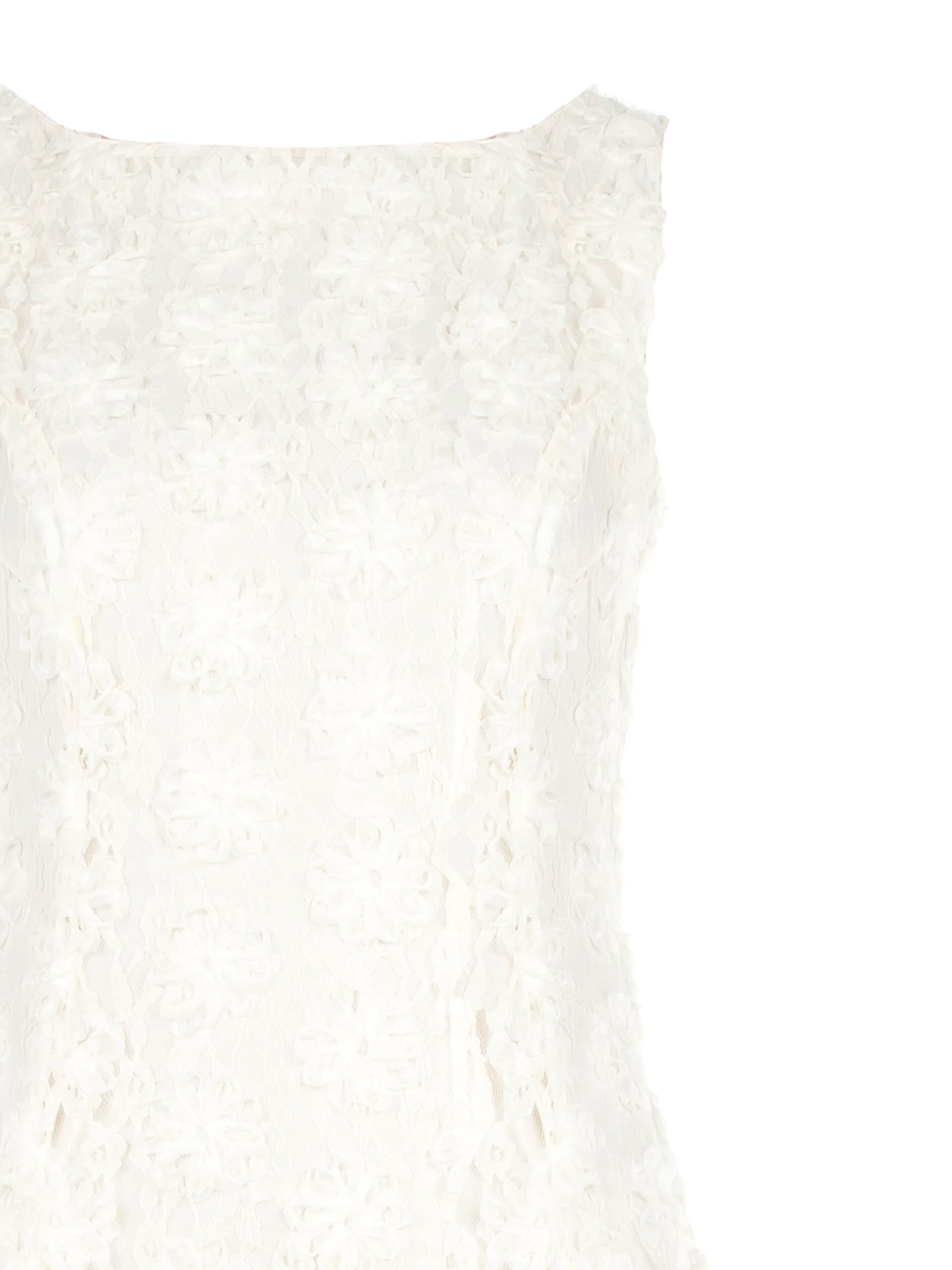 Rose Rose Tulle Embellished Short Dress In Relief Rinascimento