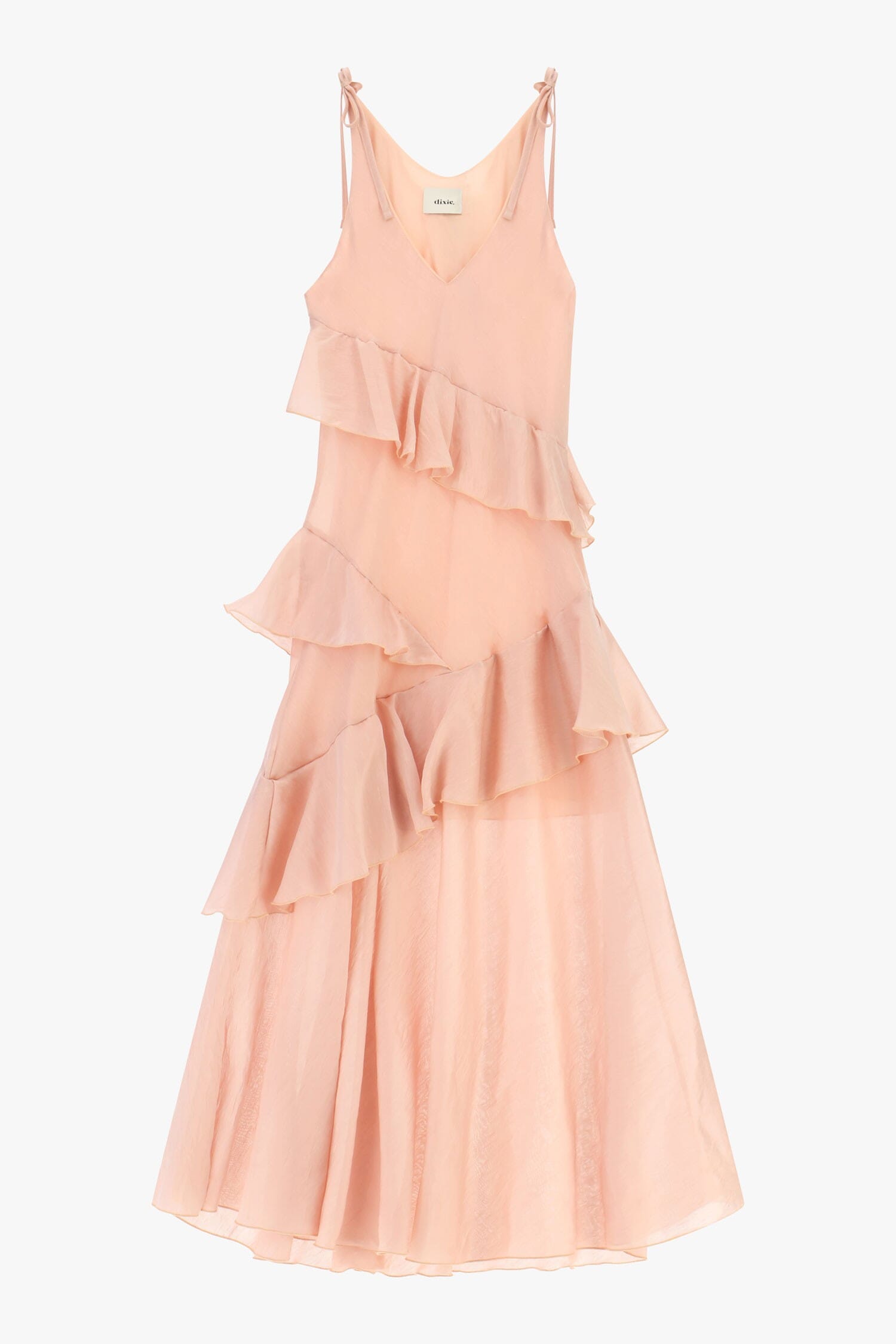 Dress Lungo Con Volant E Spalline Regolabili Dixie