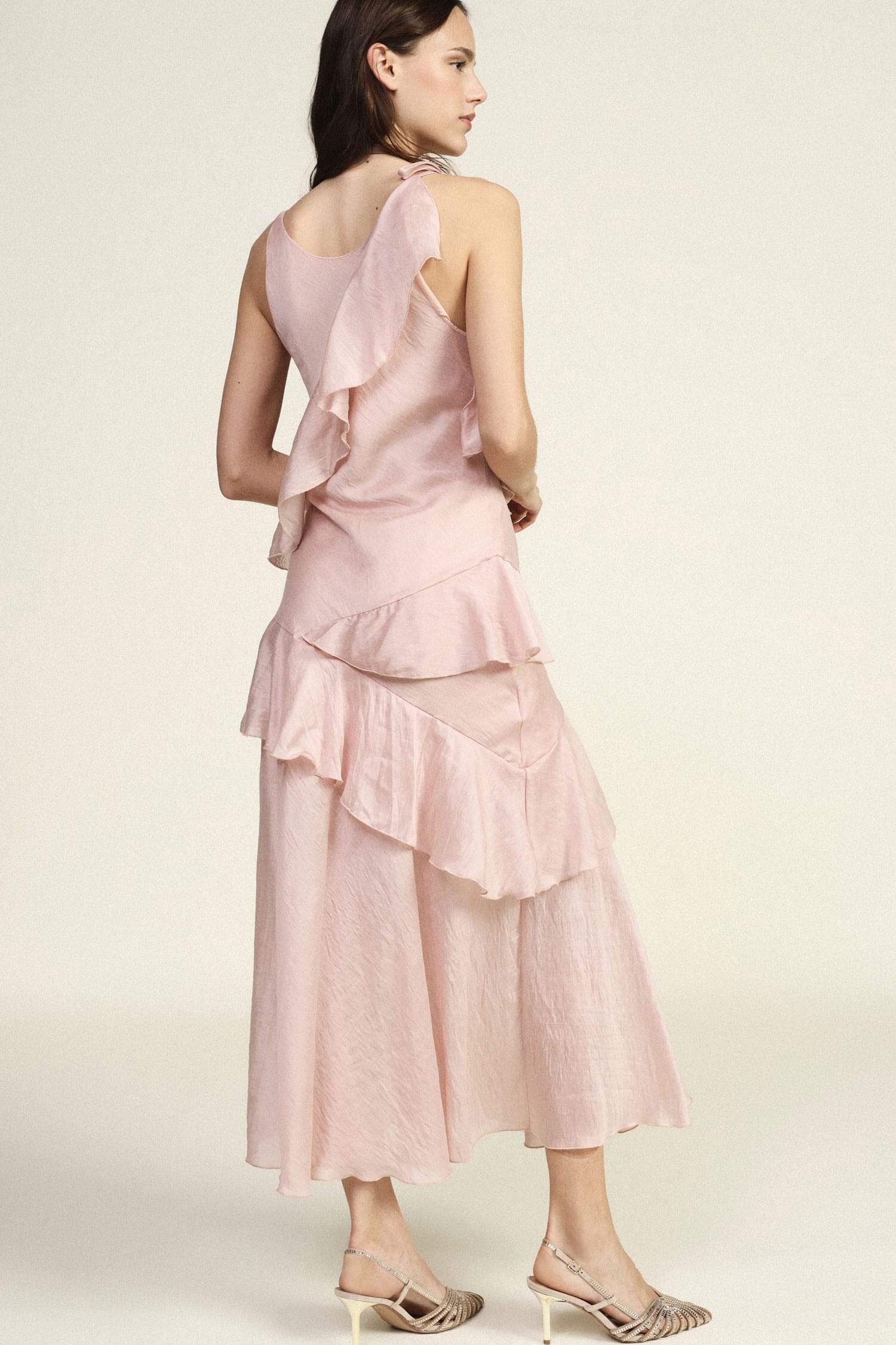 Dress Lungo Con Volant E Spalline Regolabili Dixie