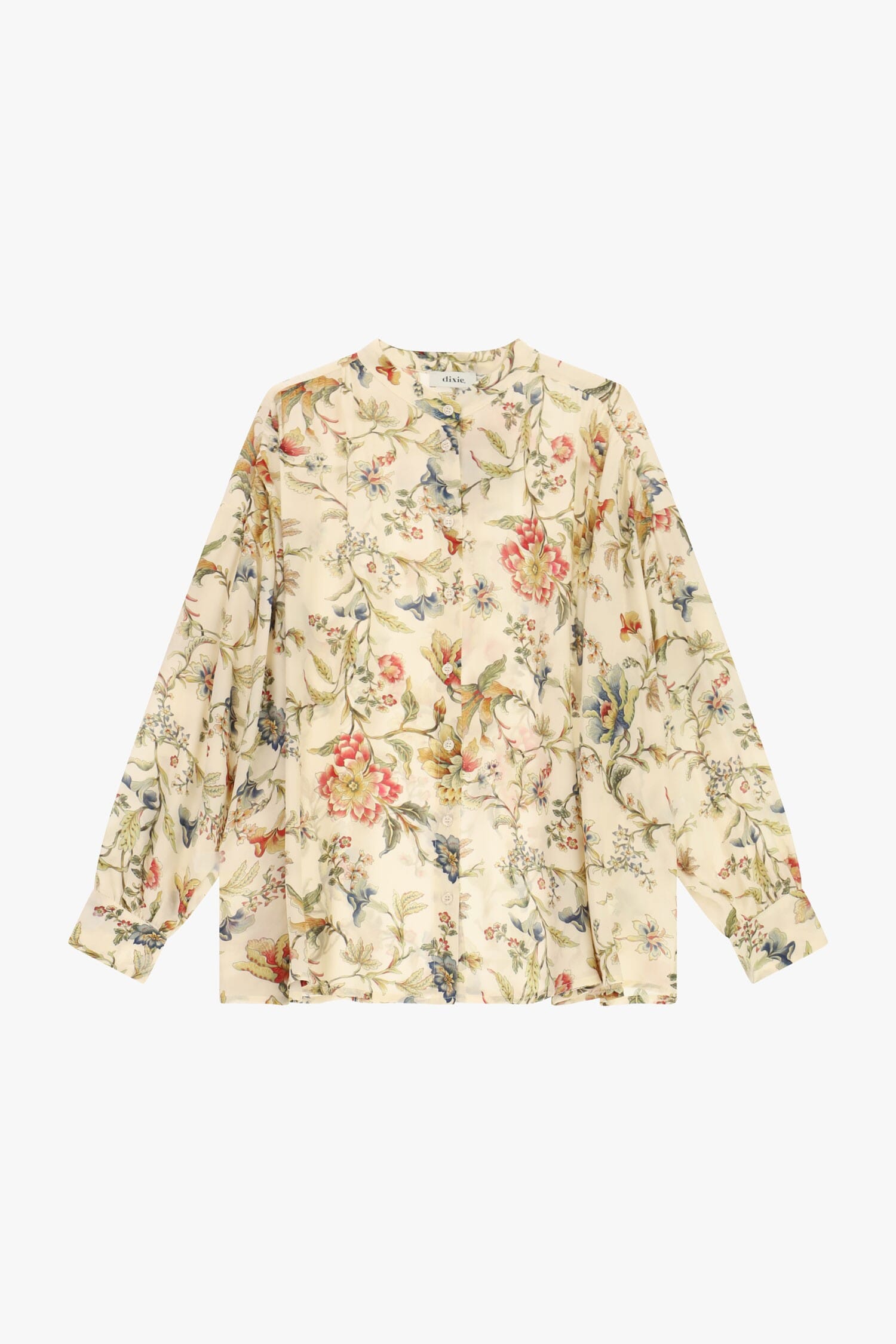 Chemise à fleurs avec manches longues et fermeture cachée Dixie