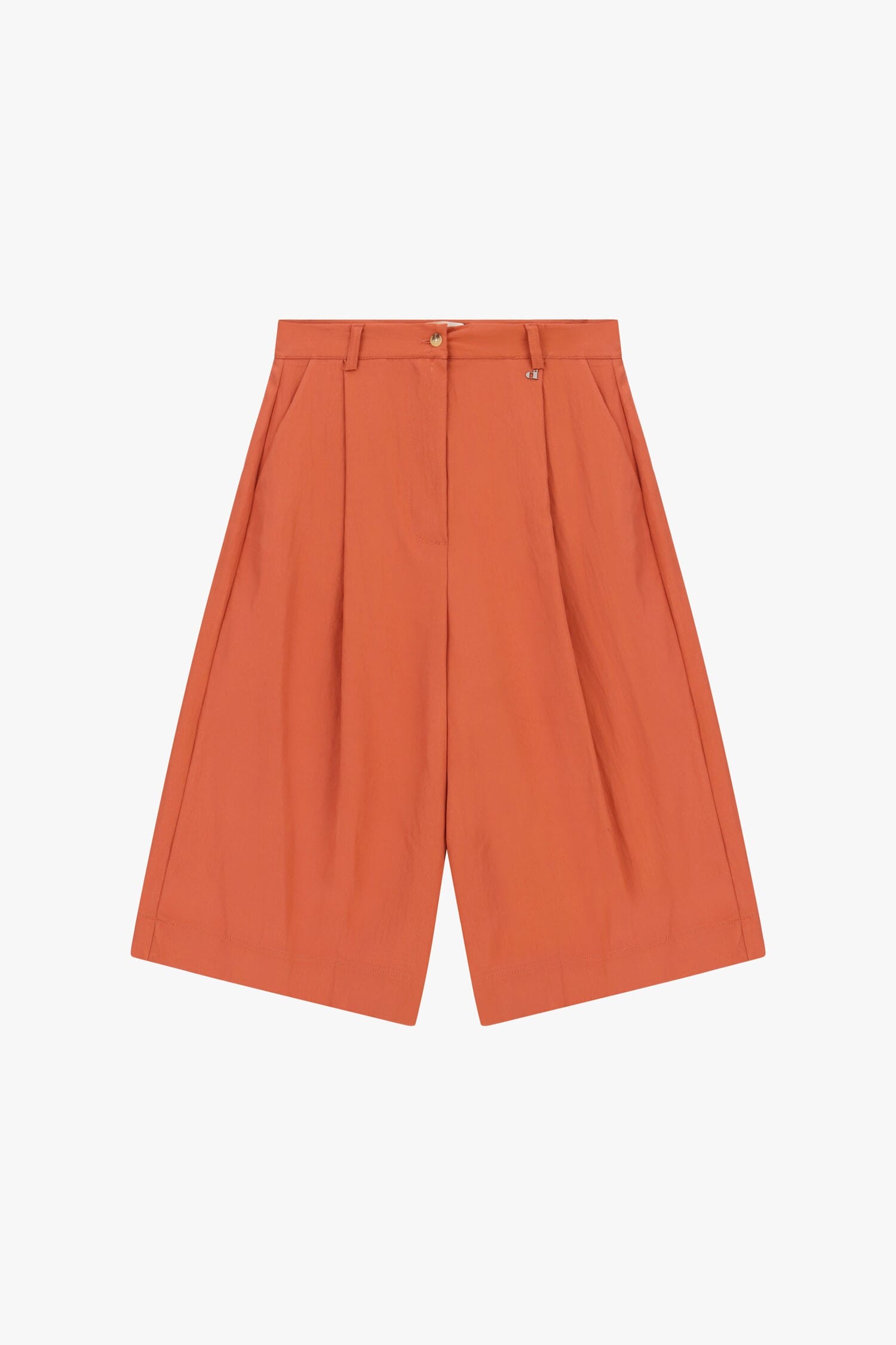 Bermuda Shorts High Waist Pinces Side Pockets Dixie