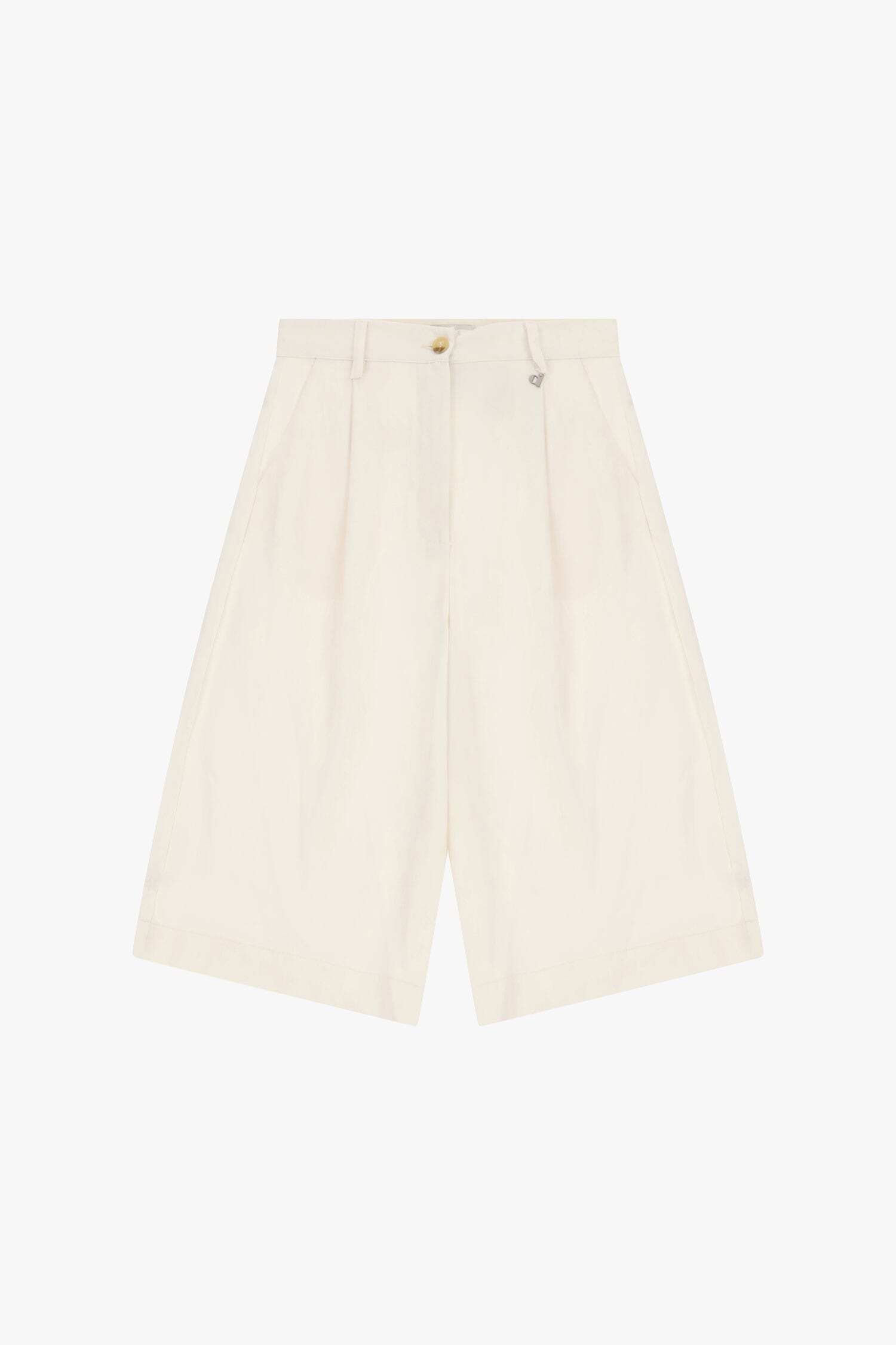 Bermuda Shorts High Waist Pinces Side Pockets Dixie